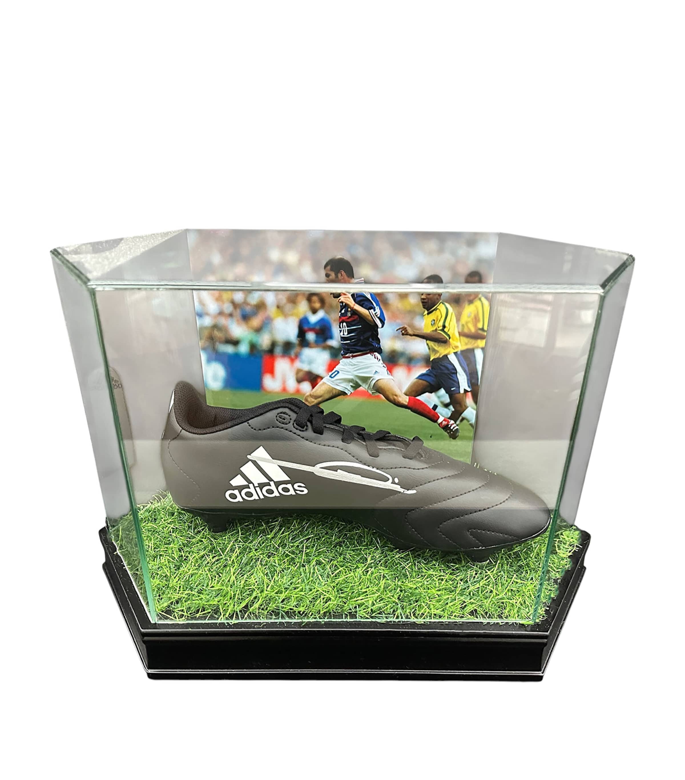 Leipzig Galleries Autographed Zinedine Zidane Football Boot Display Image 1