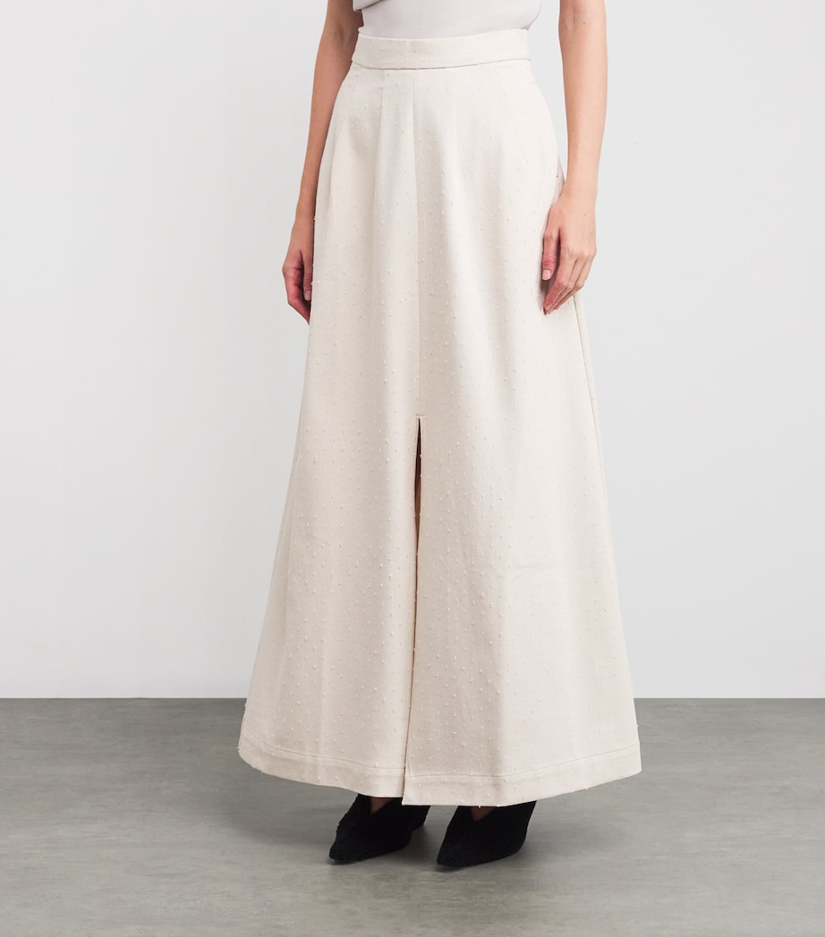 Denim Resilient A-Line Maxi Skirt ECRU DENIM Image 3