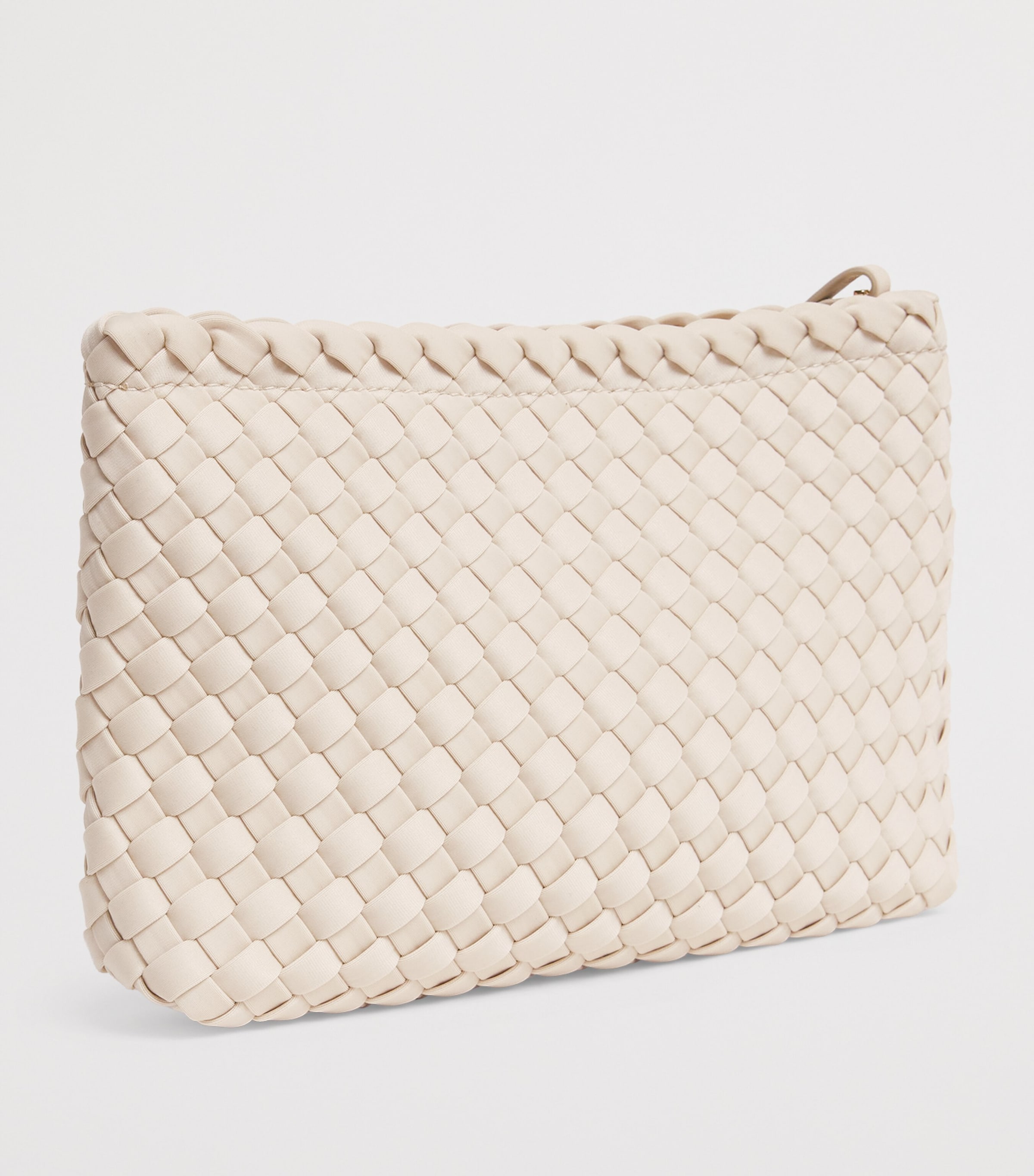 Harrods Neoprene Woven Pouch Ivory Image 2
