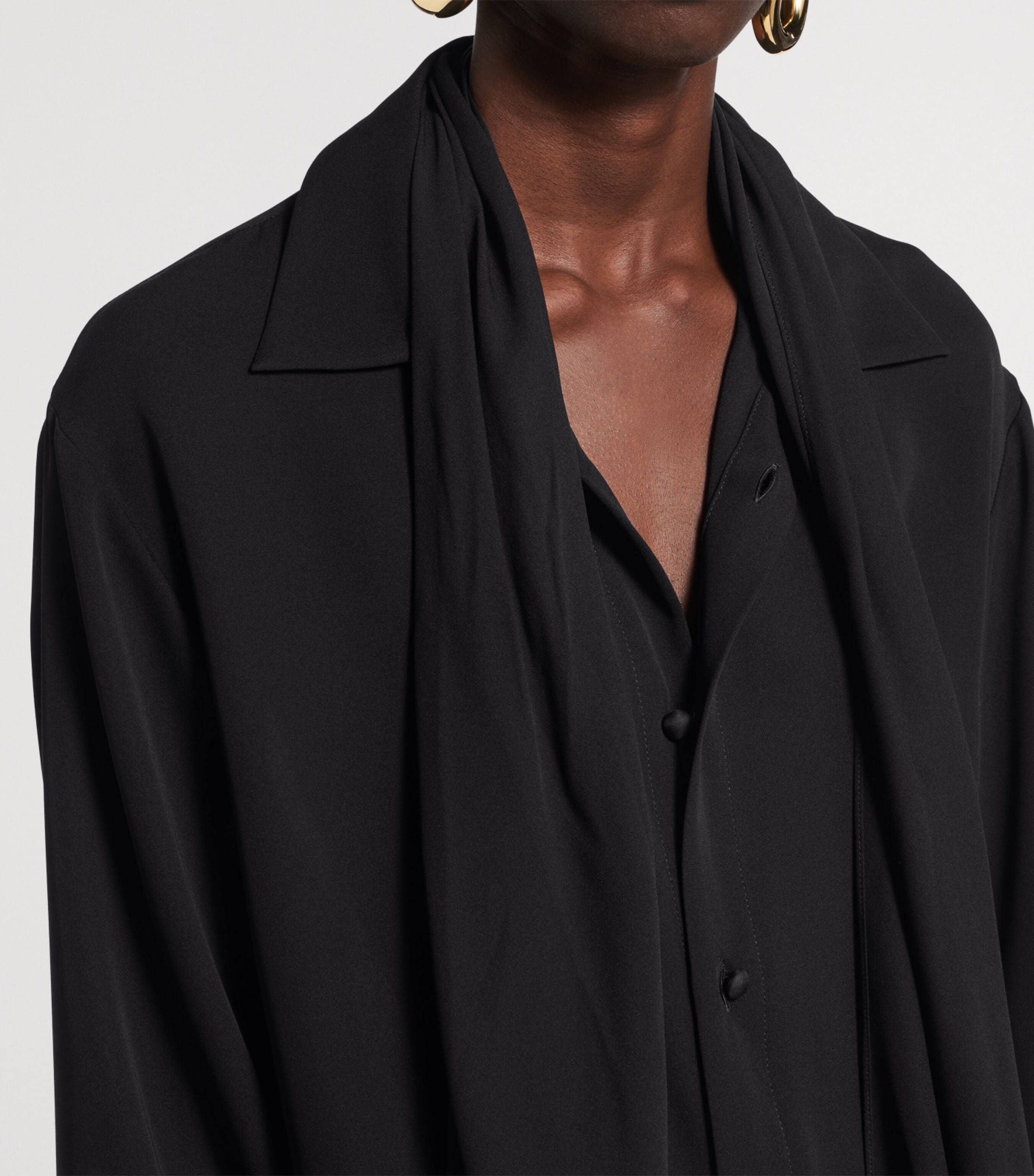 Balenciaga Womens Silk Scarf Shirt Image 6