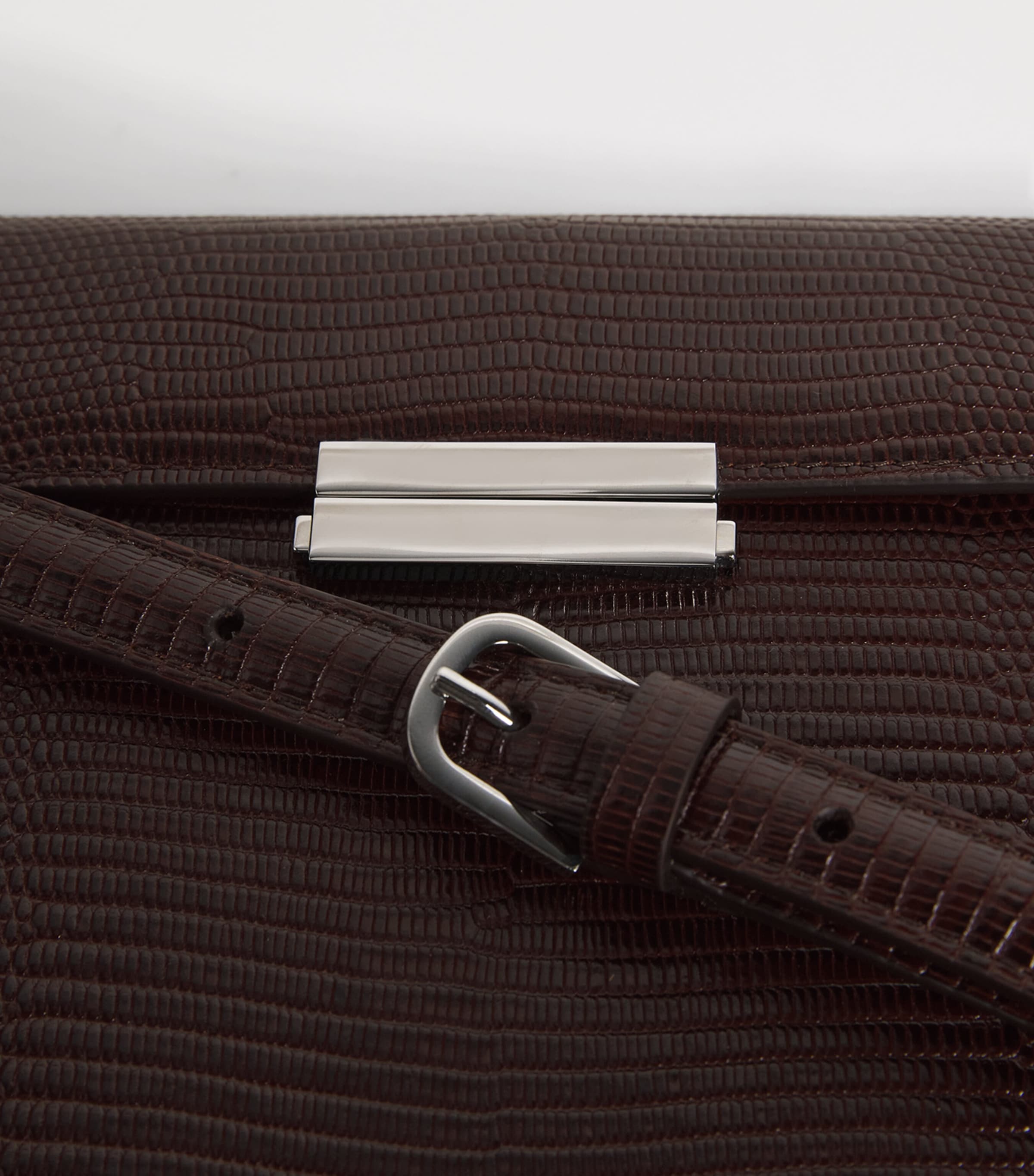 Toteme Embossed-Leather Shoulder Bag Brown Image 6