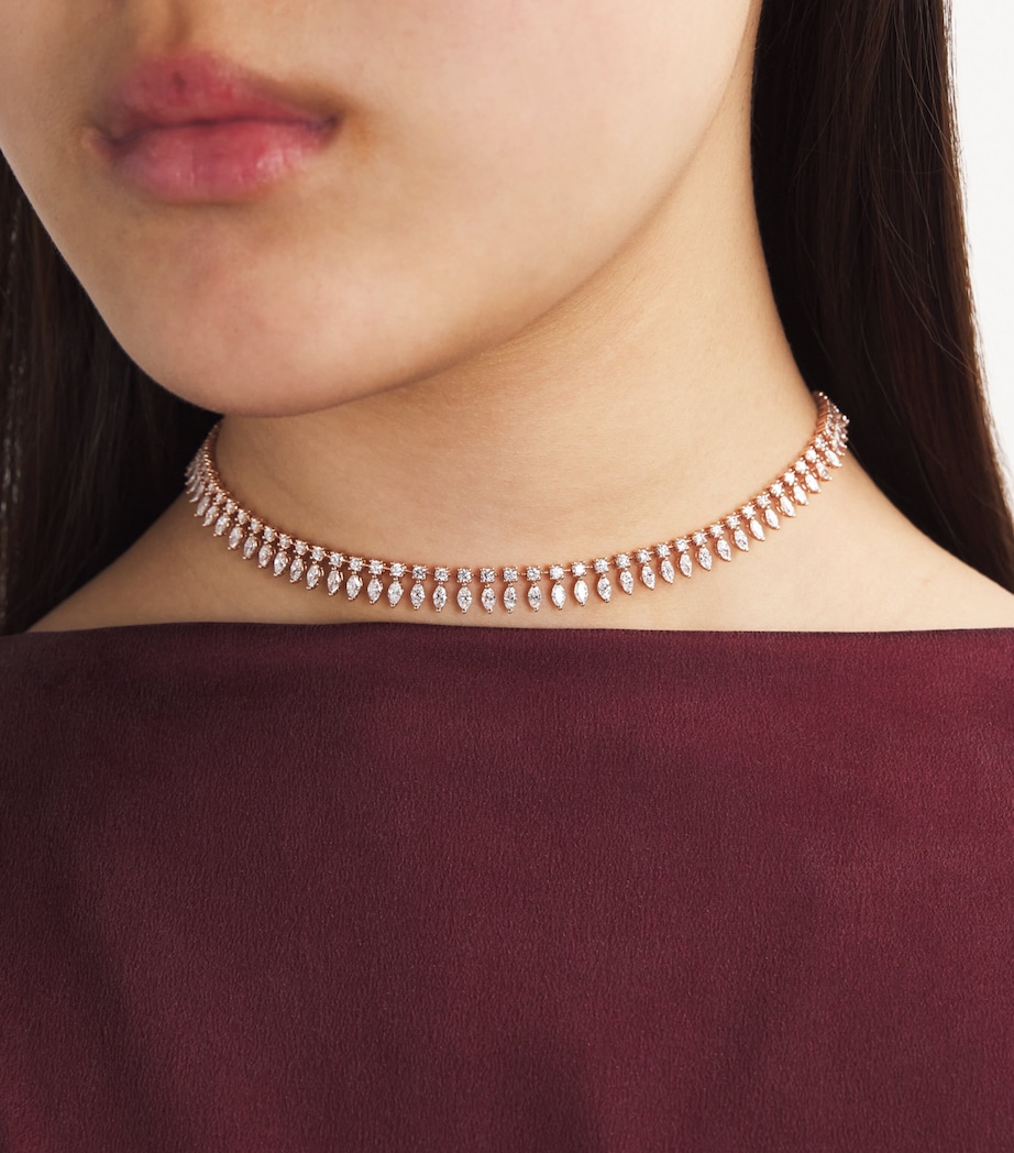 Rose Gold and Marquise Diamond Choker ROSE GOLD Image 2