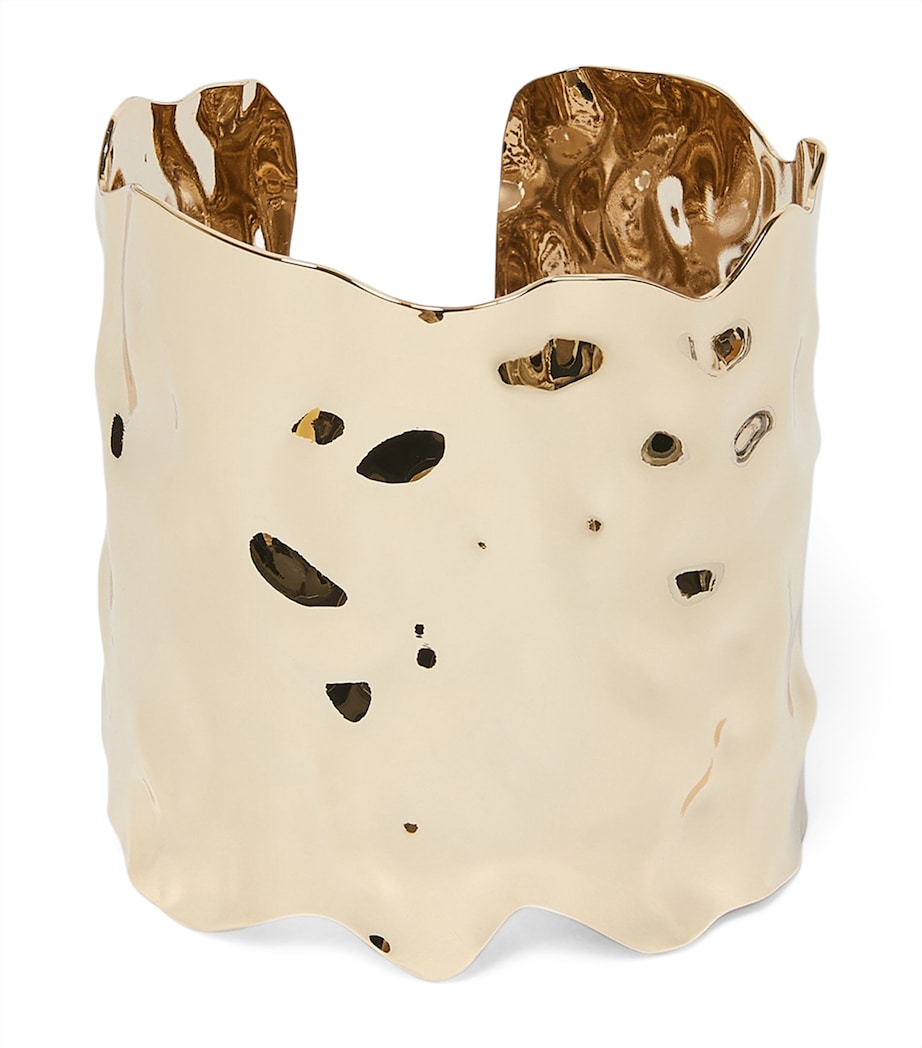 Marina Rinaldi Hammered Metal Bracelet Gold Image 1
