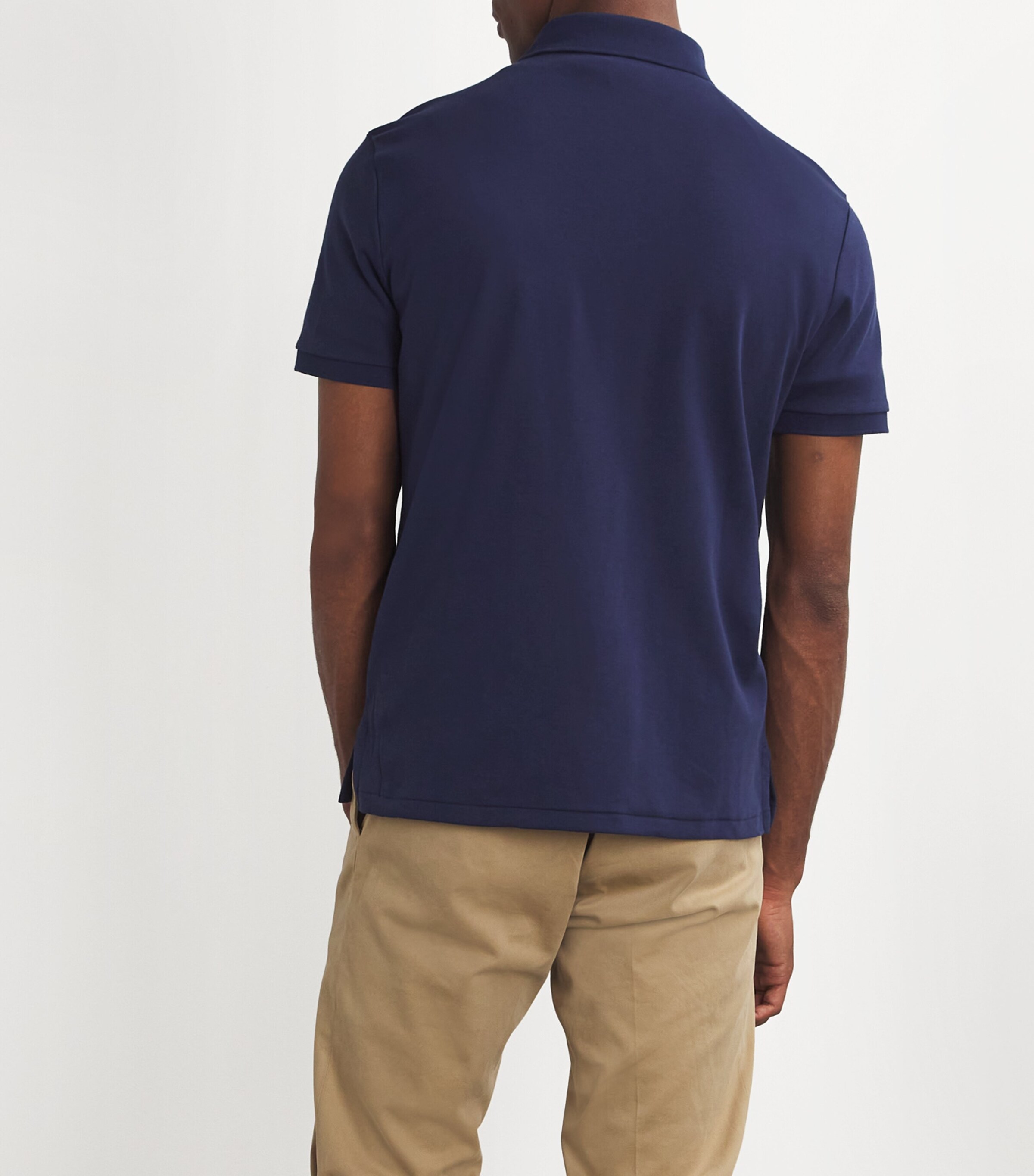 Polo Ralph Lauren Mens Covered-Placket Polo Shirt Navy Image 4