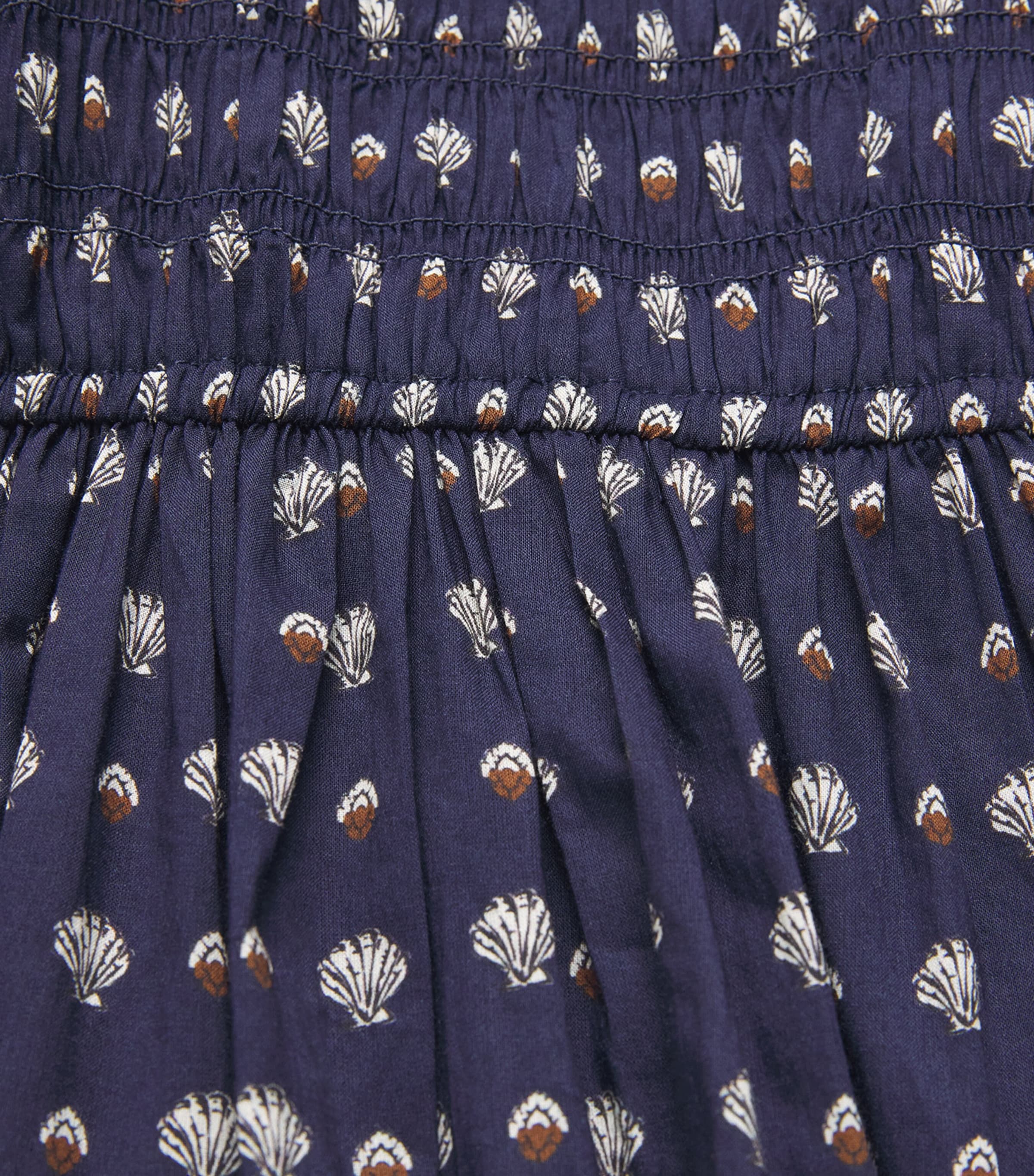DÔEN Womens Organic Cotton Quinn Midi Dress Bleu Foulard La Mer Image 6