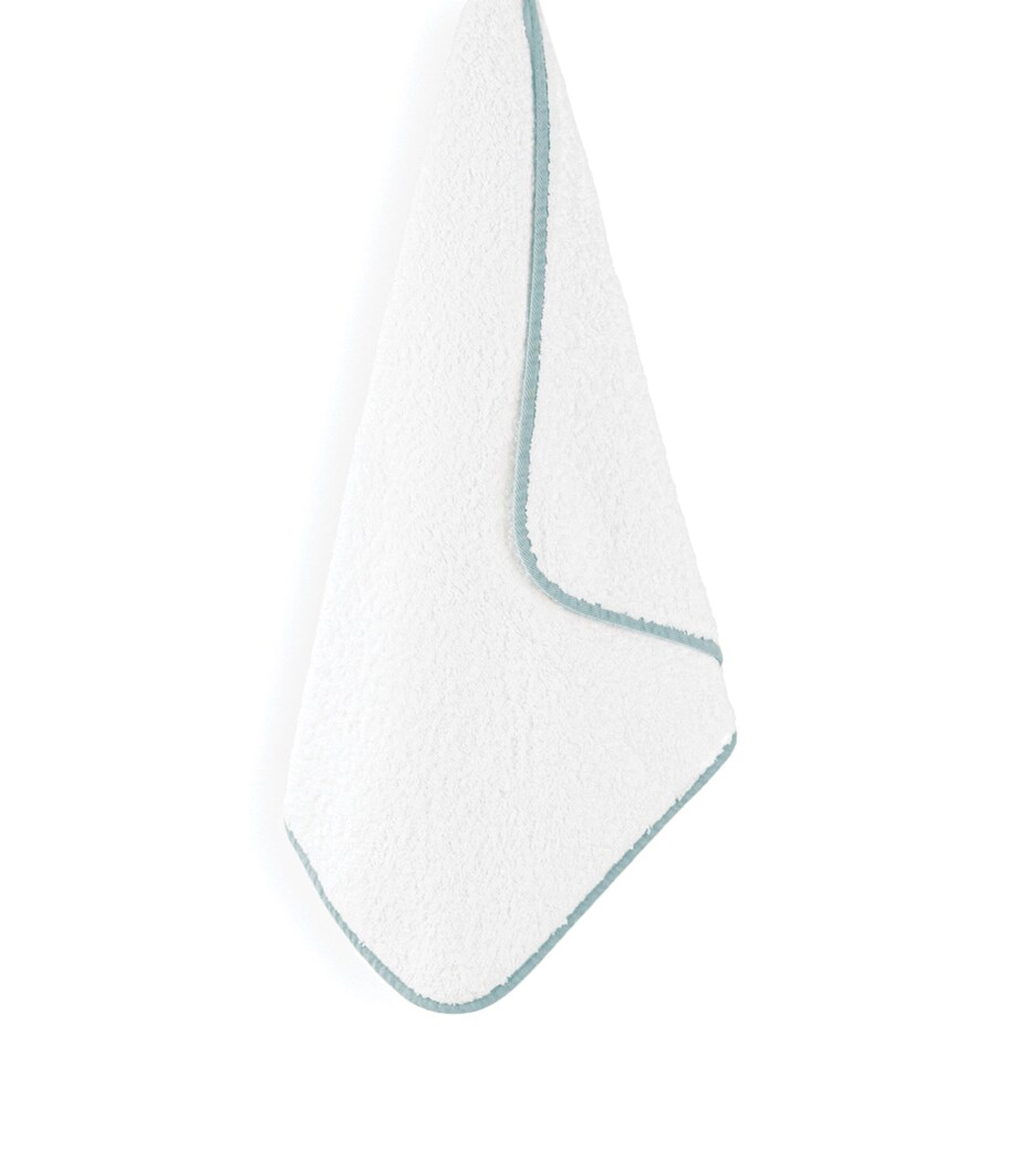 GRACCIOZA Egyptian Cotton Portobello Washcoth (30cm x 30cm) White/seamist Image 2