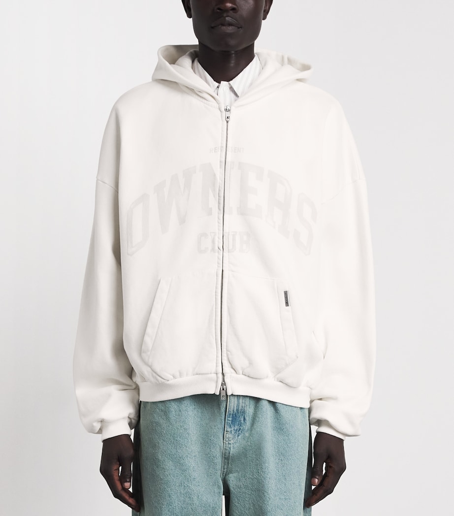 Represent Mens Cotton Owners Club Hoodie Chalk Image 4