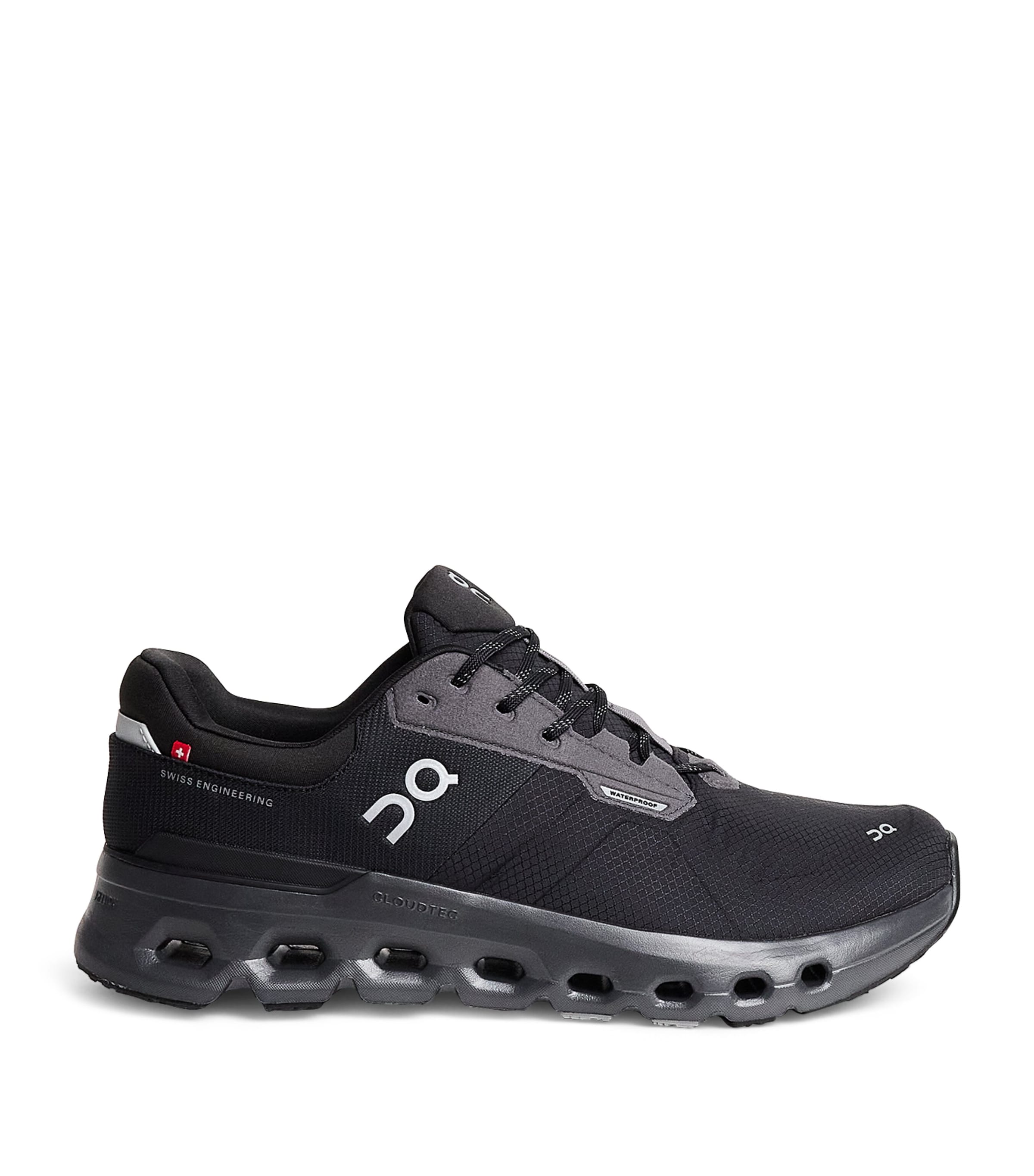 On Mens Waterproof Cloudrunner 2 Trainers Magnet Black Image 1