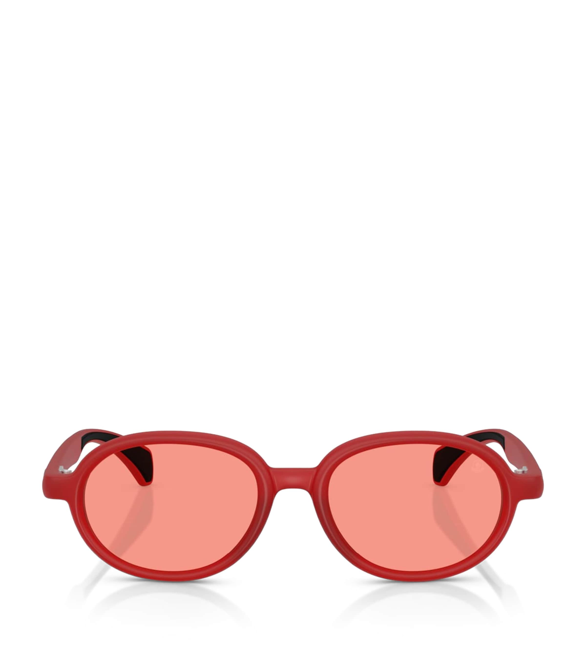 Moncler Injected Caprice Me8006 Sunglasses In Matte Milky Red