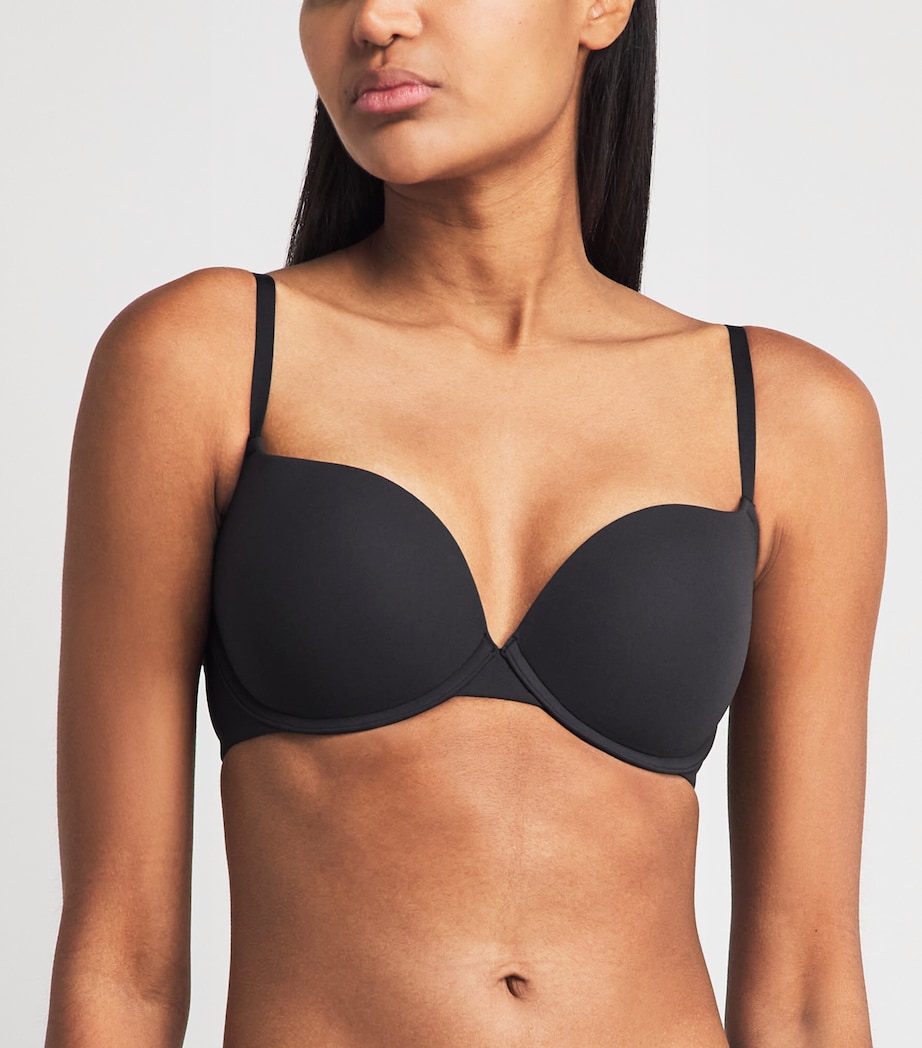 Skims Womens Fits Everybody Push-Up Demi Bra Onyx Image 2