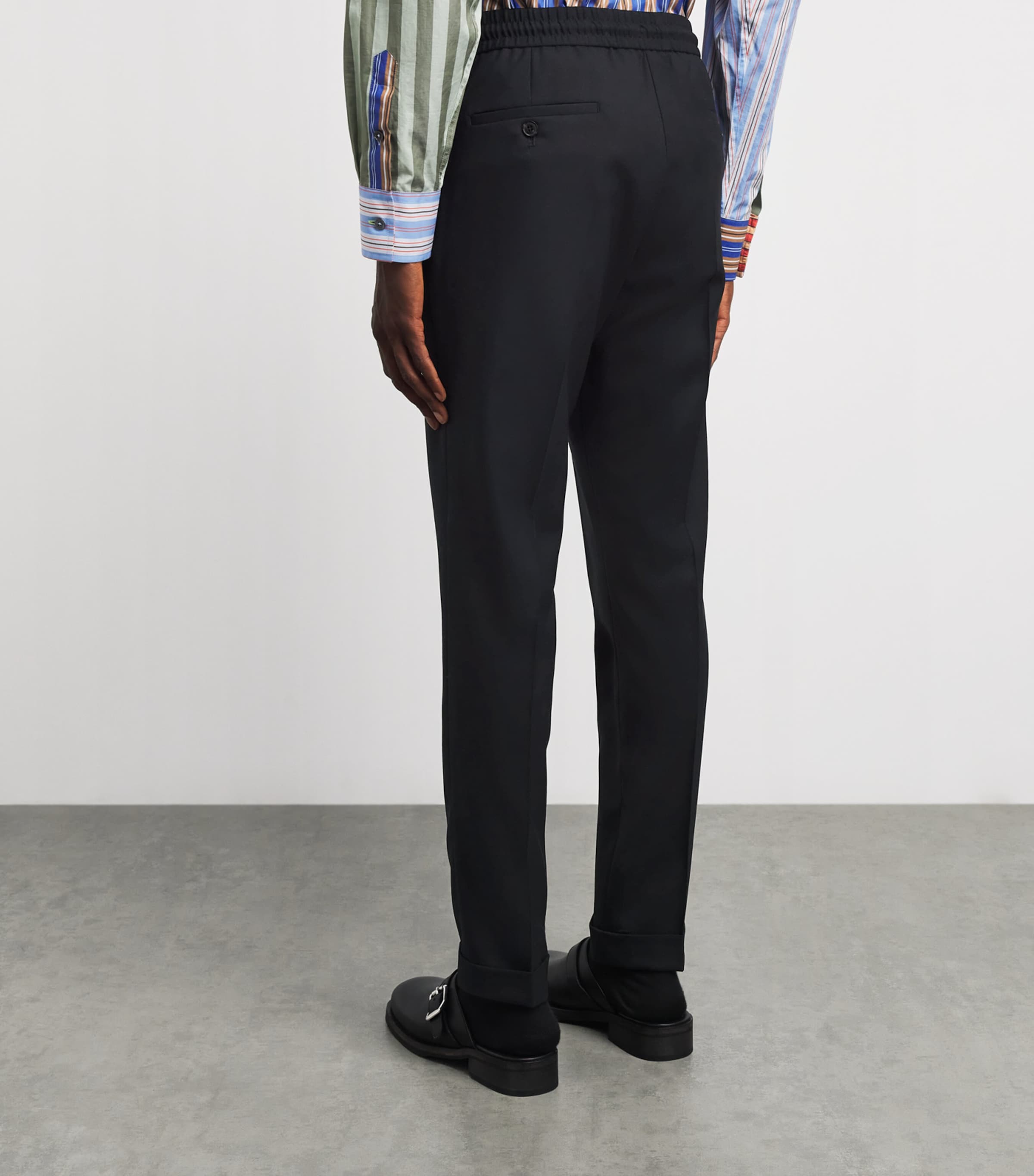 Paul Smith Mens Wool Drawstring Chinos Image 5