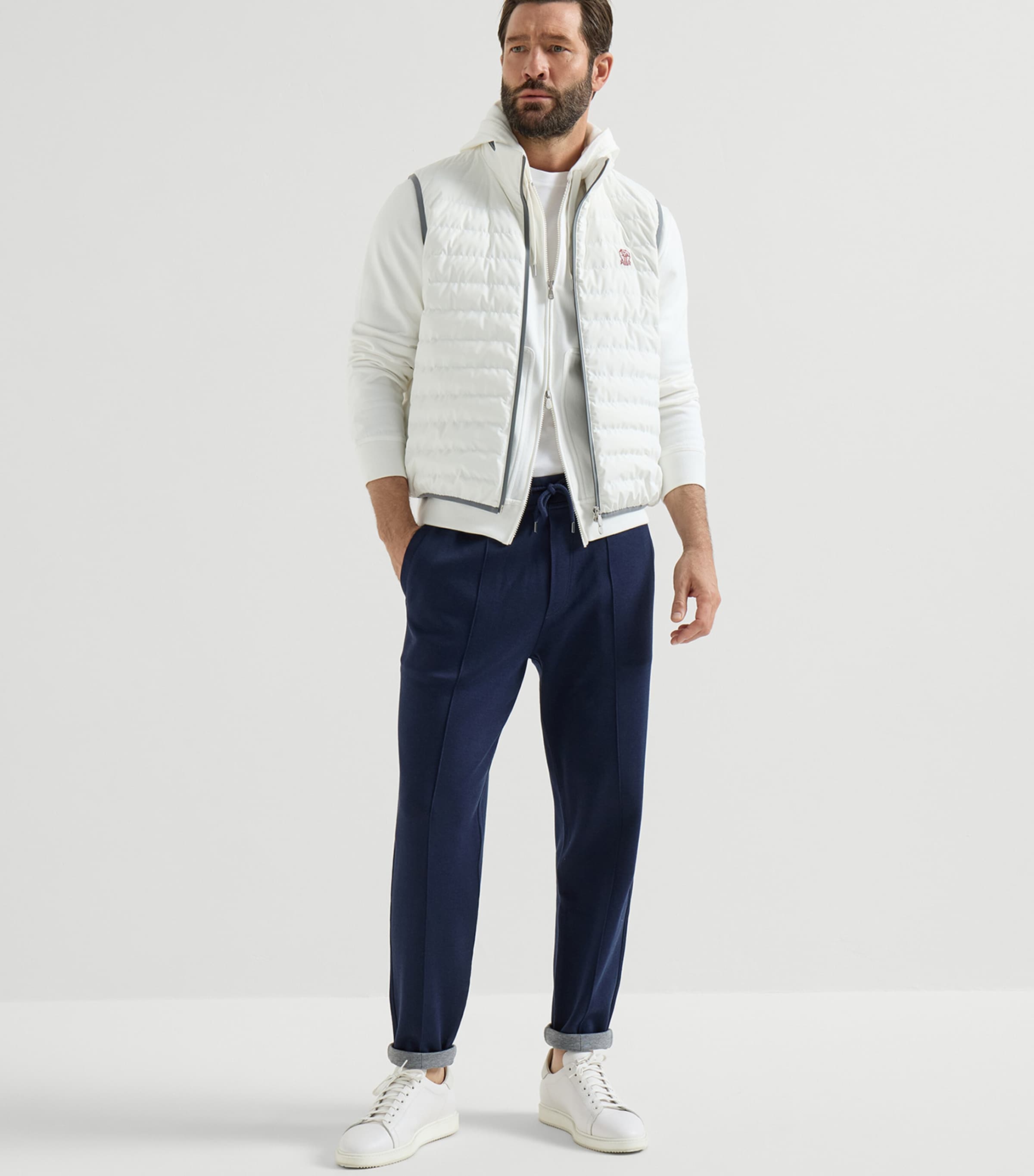 Brunello Cucinelli Mens Cotton-Blend French Terry Sweatpants Image 2