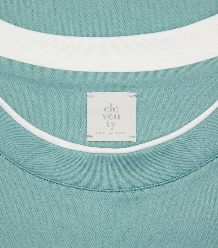 Eleventy Womens Cotton T-Shirt Giada, Bianco Image 6