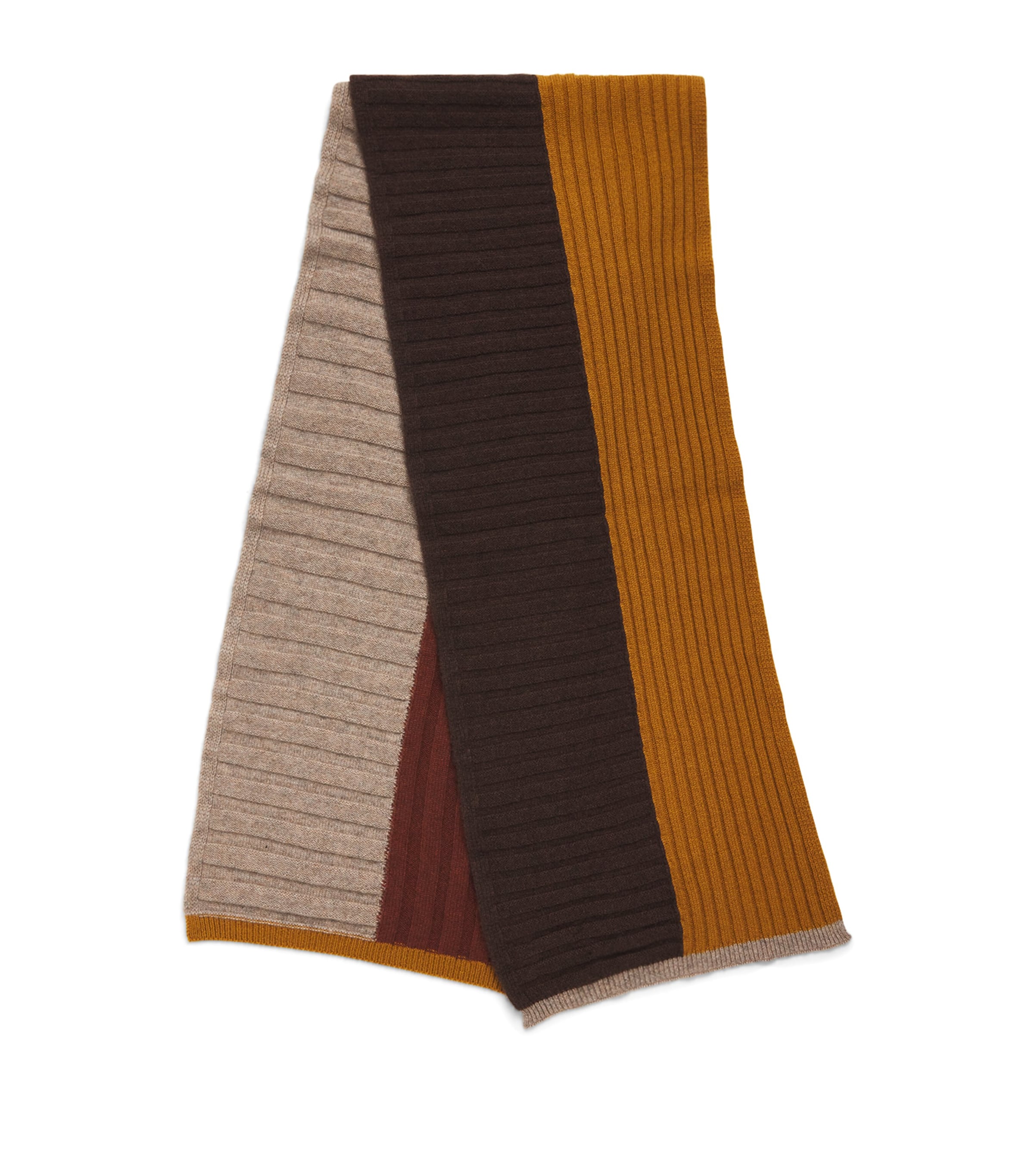 Johnstons Of Elgin Cashmere Ribbed Scarf In Multi