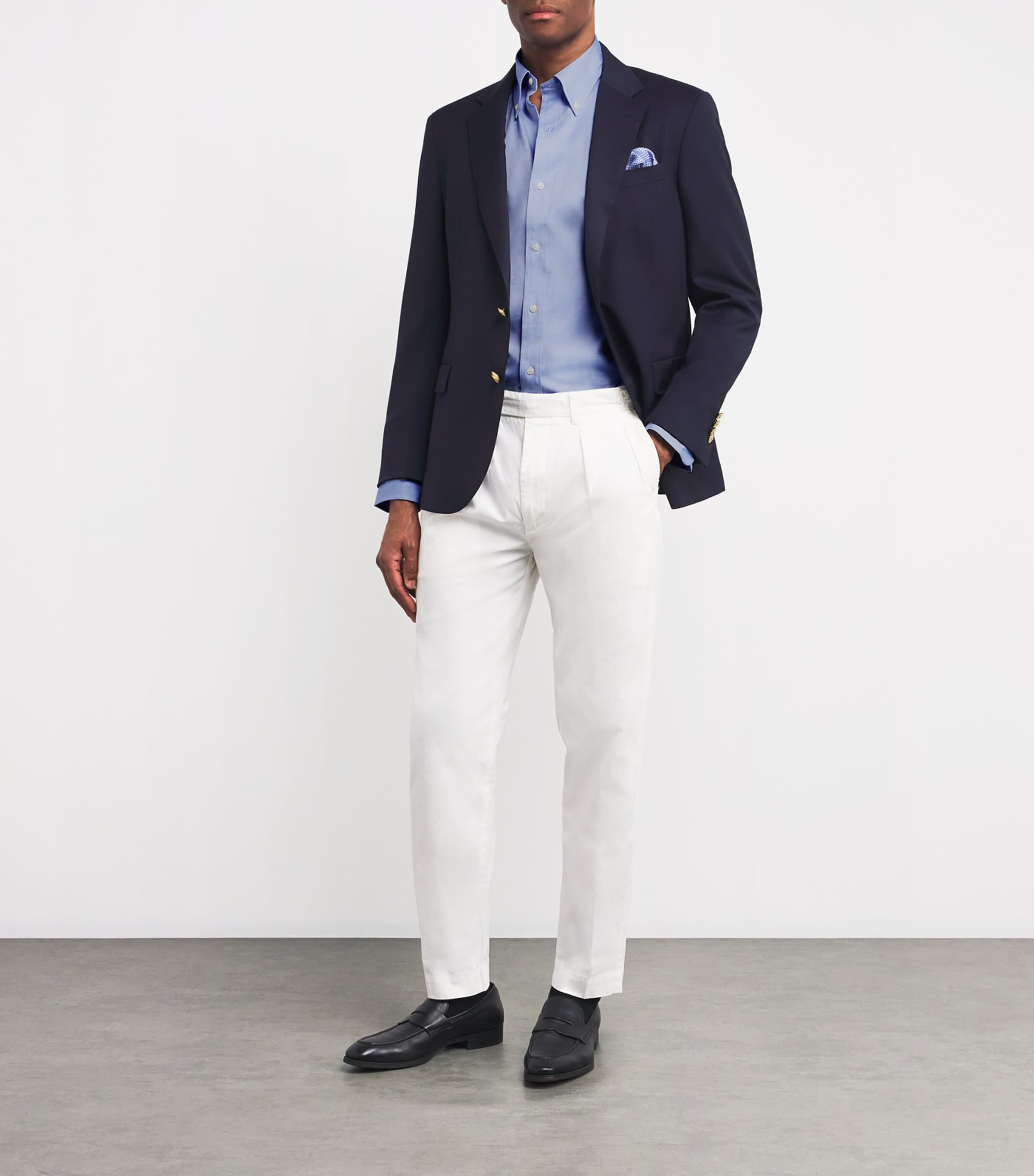 Cotton Poplin Slim Oxford Shirt BLUE Image 2