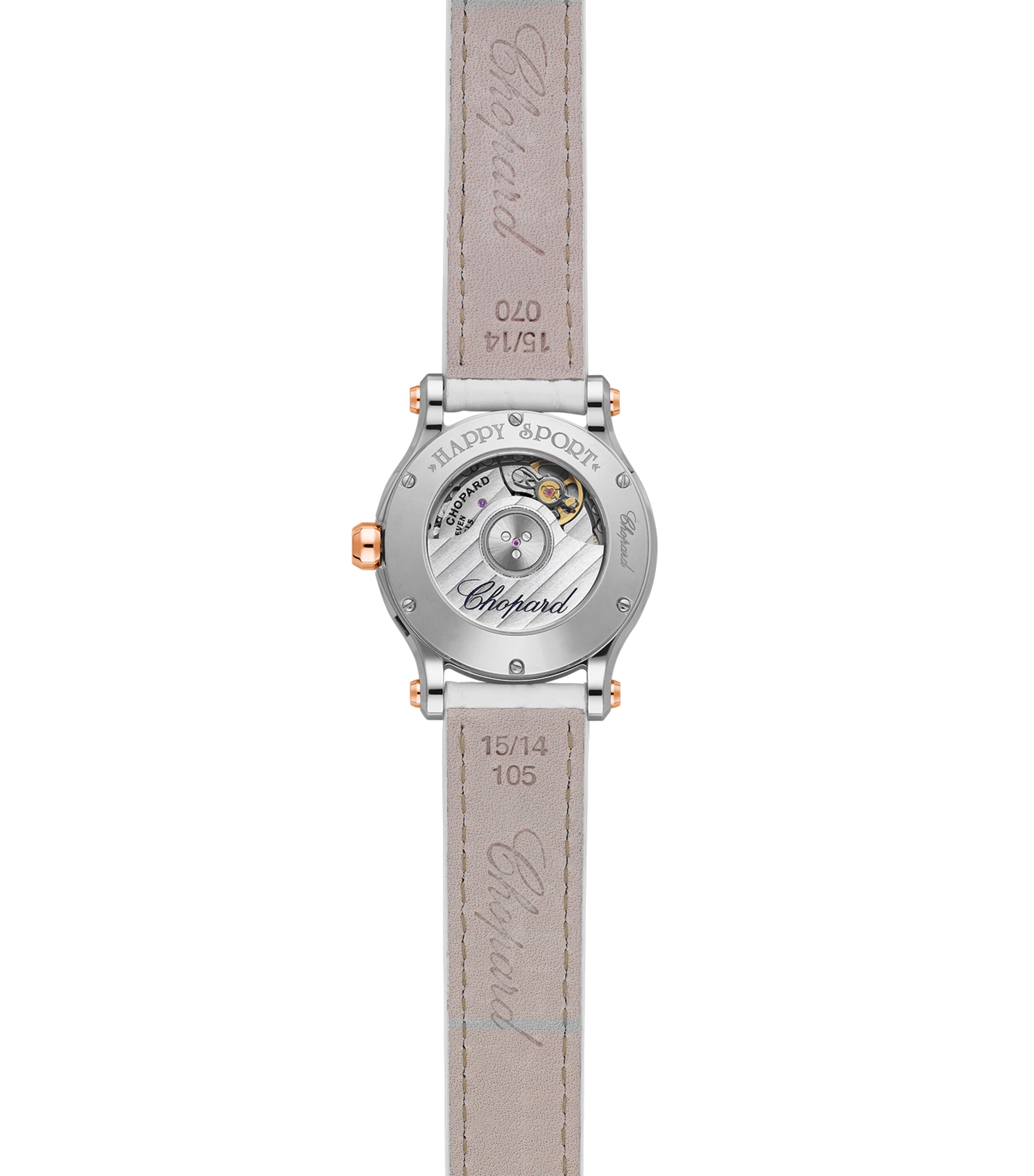 Rose Gold, Stainless Steel and Diamond Happy Sport Watch 30mm ROSE GOLD/STAINLESS Image 3