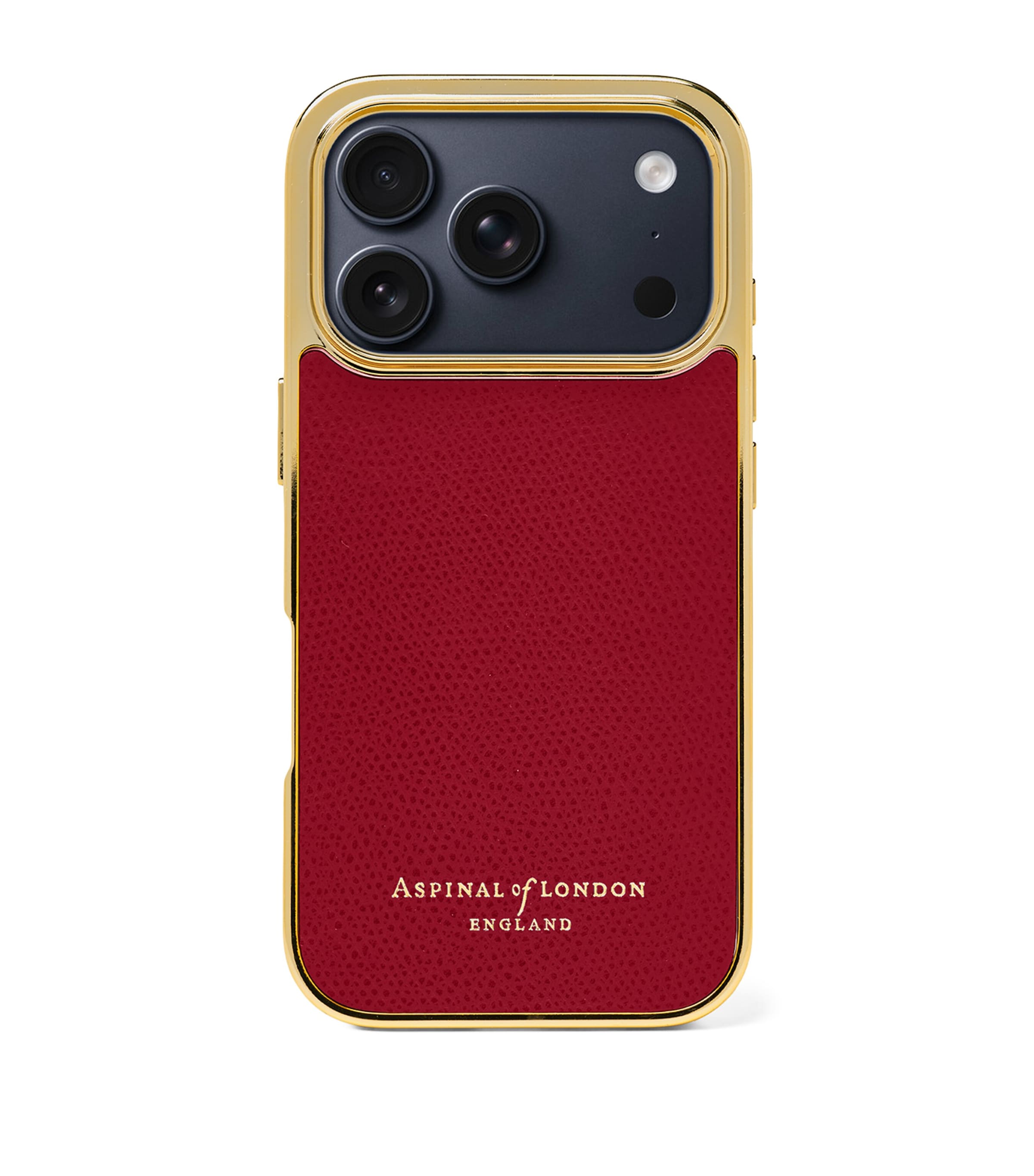 Aspinal Of London Leather iPhone 17 Pro Case Cherry Image 1