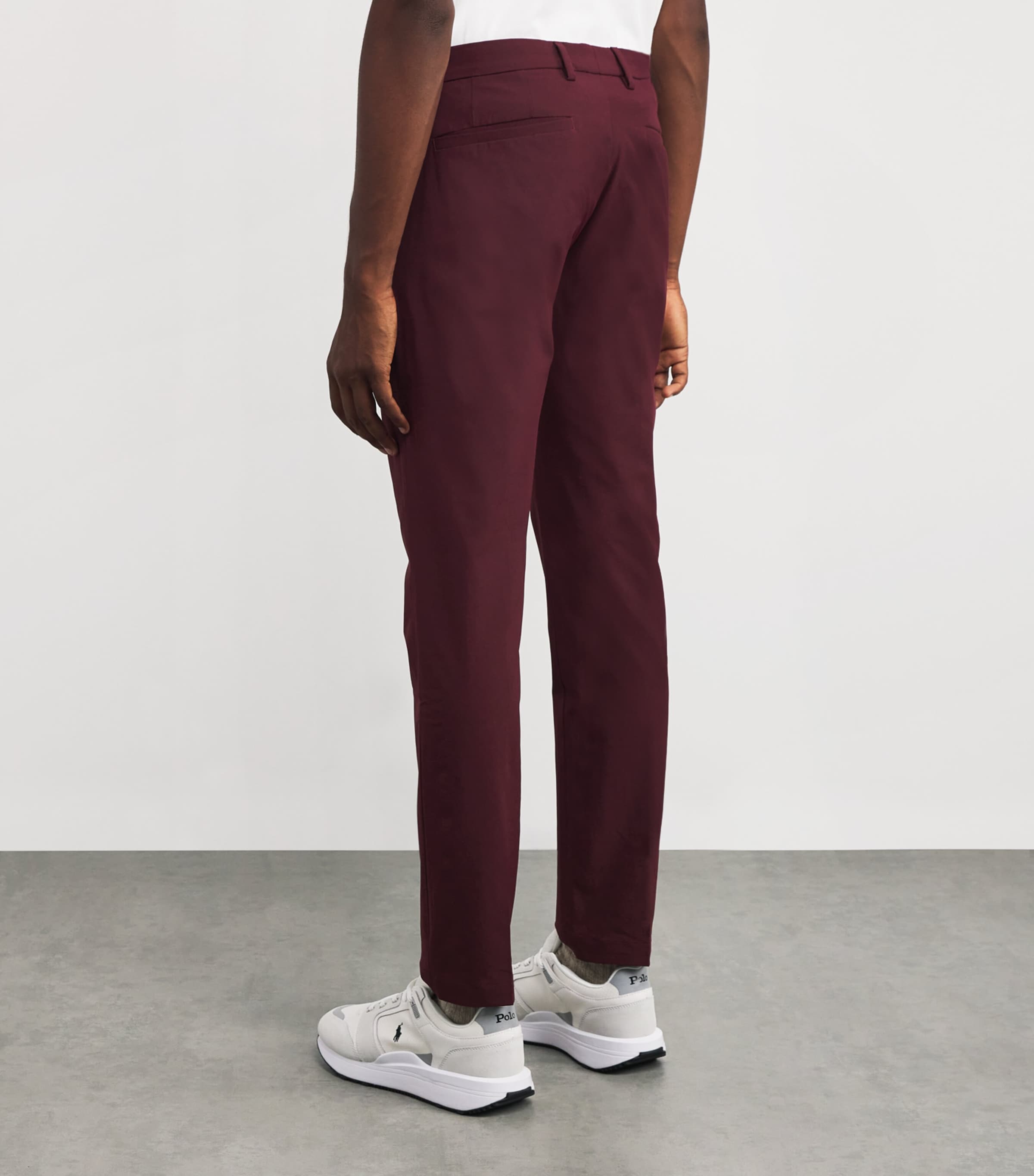 Performance Twill Slim Trousers RICH RUBY Image 4