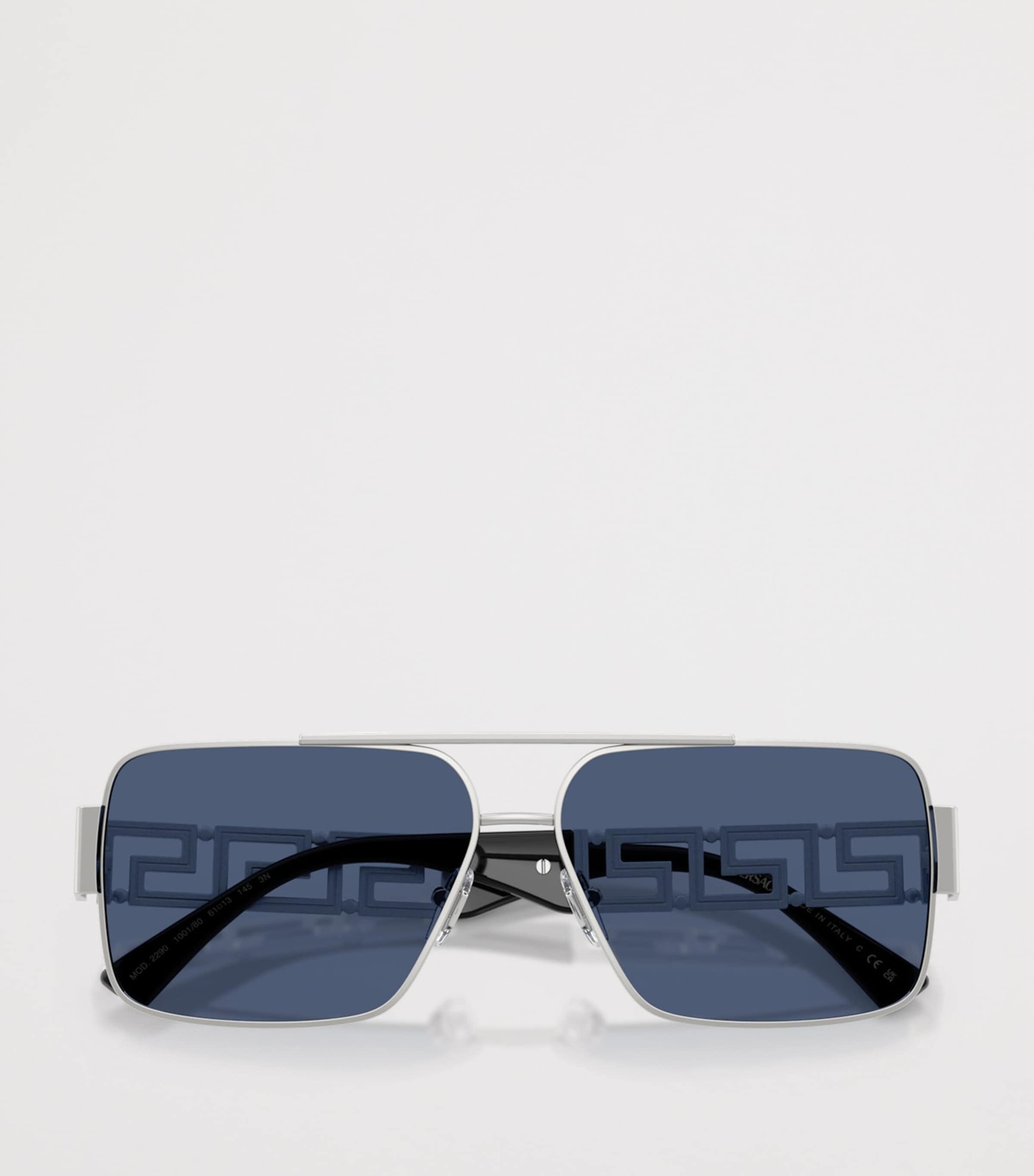 Versace Wire VE2290 Rectangular Sunglasses Silver Image 5