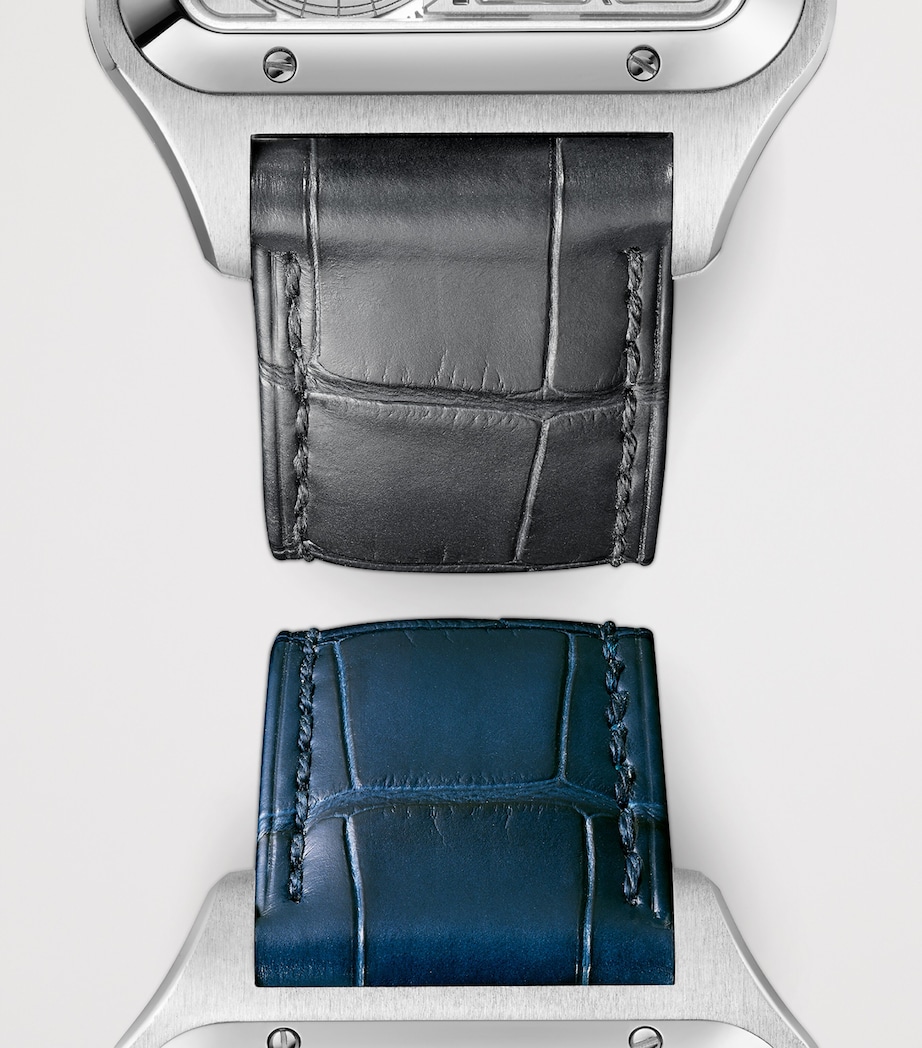 Stainless Steel Santos-Dumont Skeleton Watch 31mm STEEL Image 3