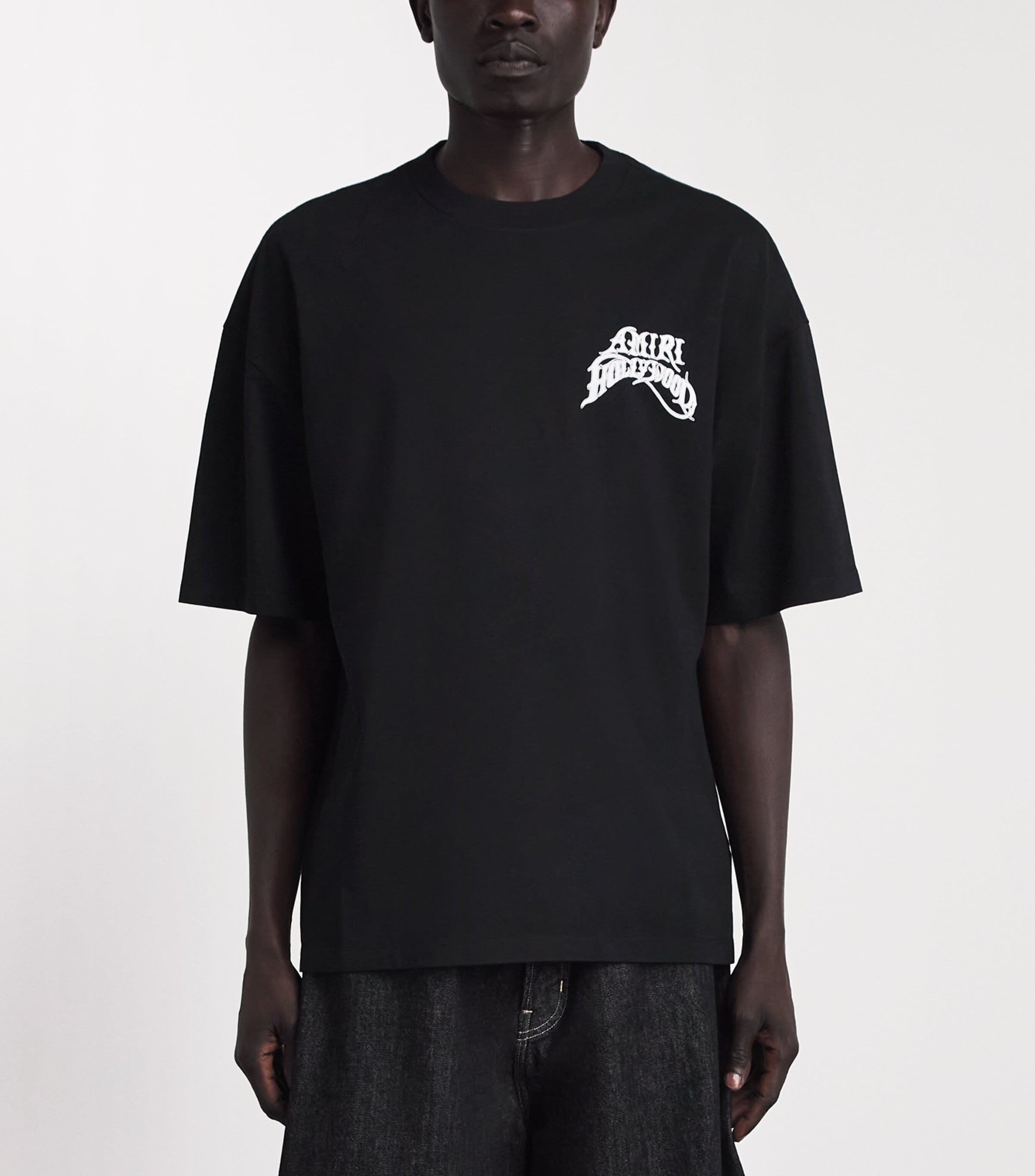 AMIRI Mens Cotton Hollywood T-Shirt Black Image 4