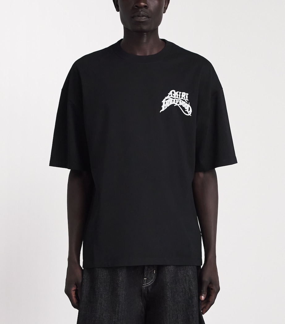 AMIRI Mens Cotton Hollywood T-Shirt Black Image 4
