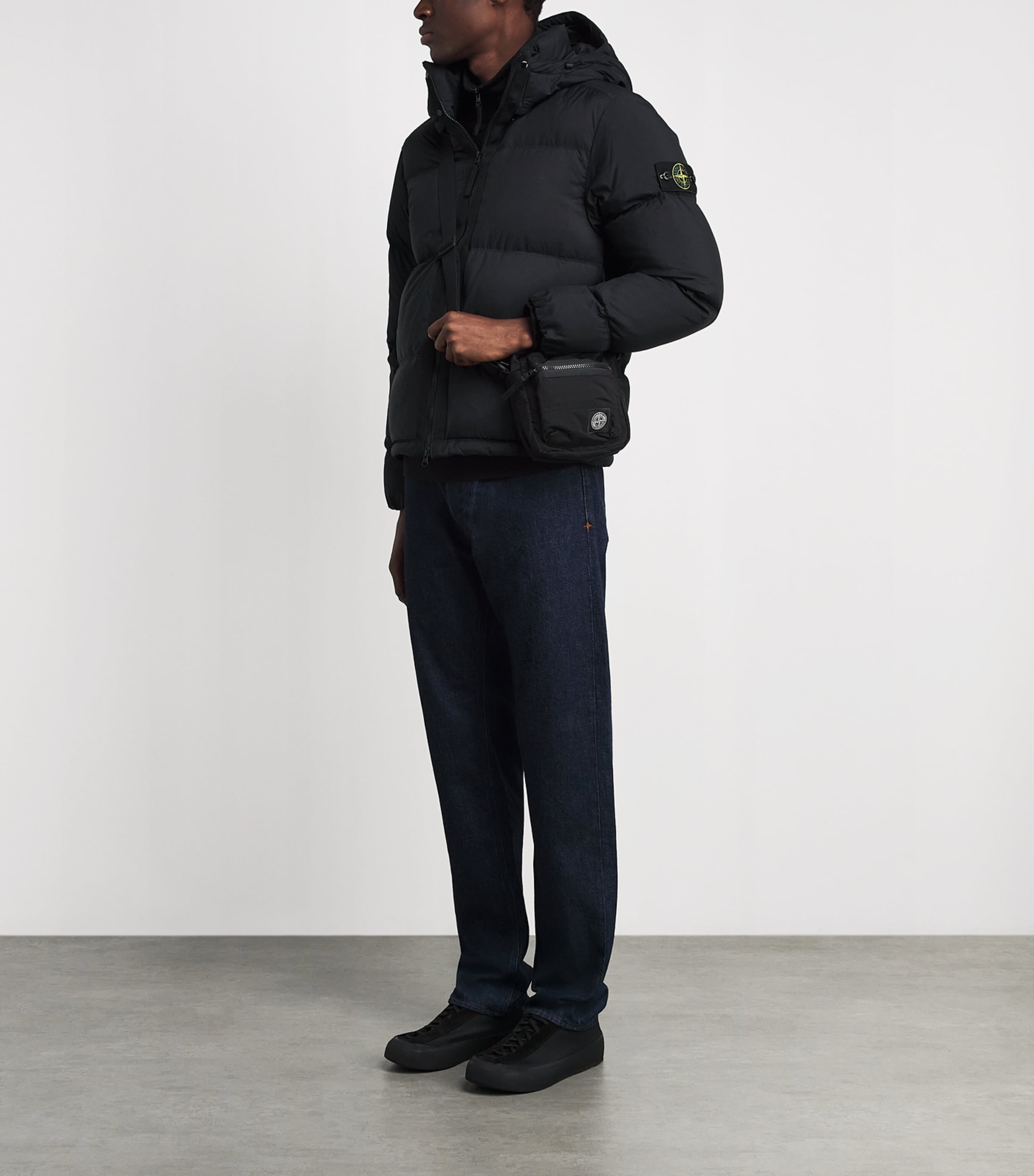 Stone Island Mens Ripstop Down-Padded Coat Image 2