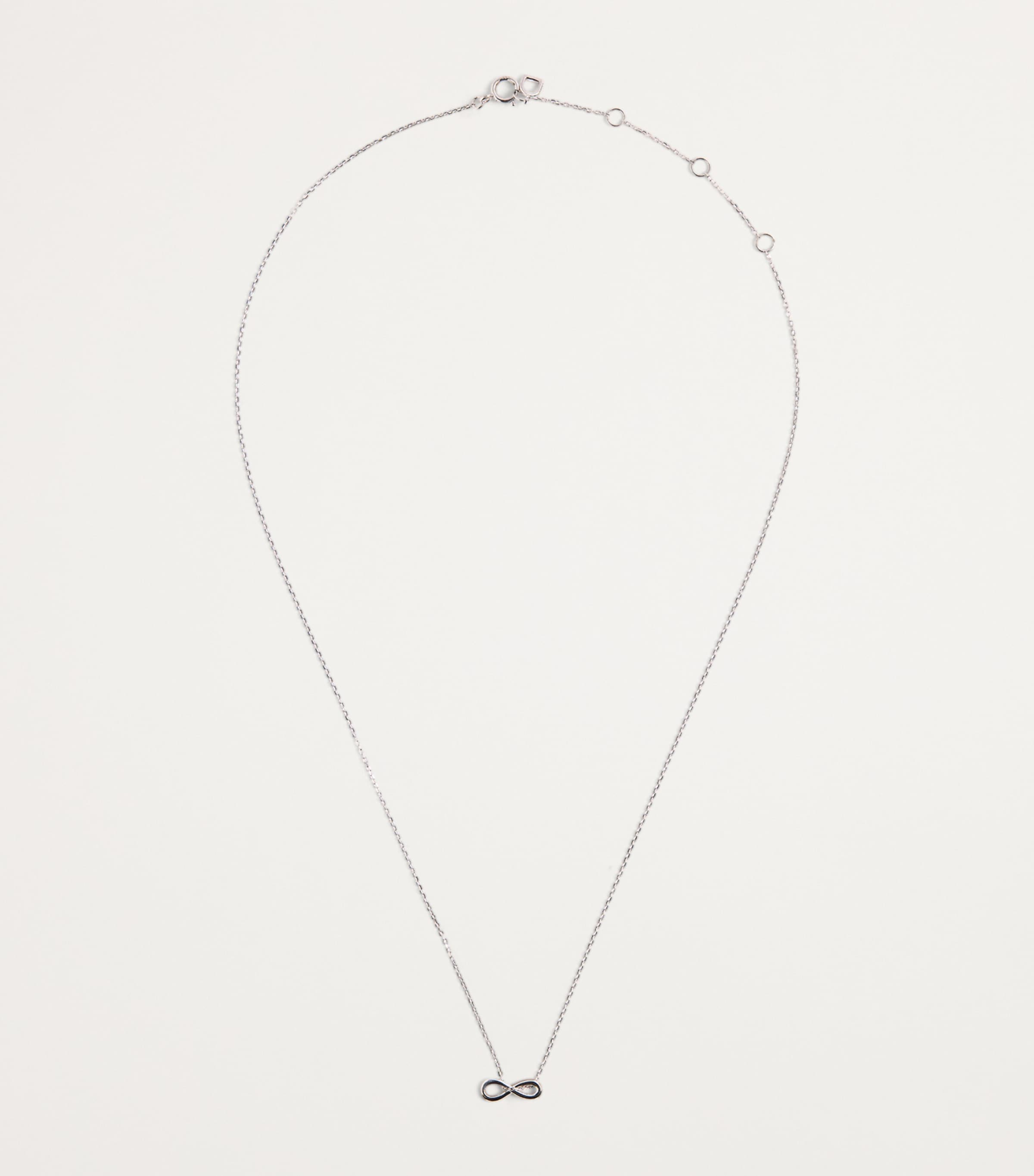 Astrid & Miyu White Gold Infinite Pendant Necklace White Gold Image 3