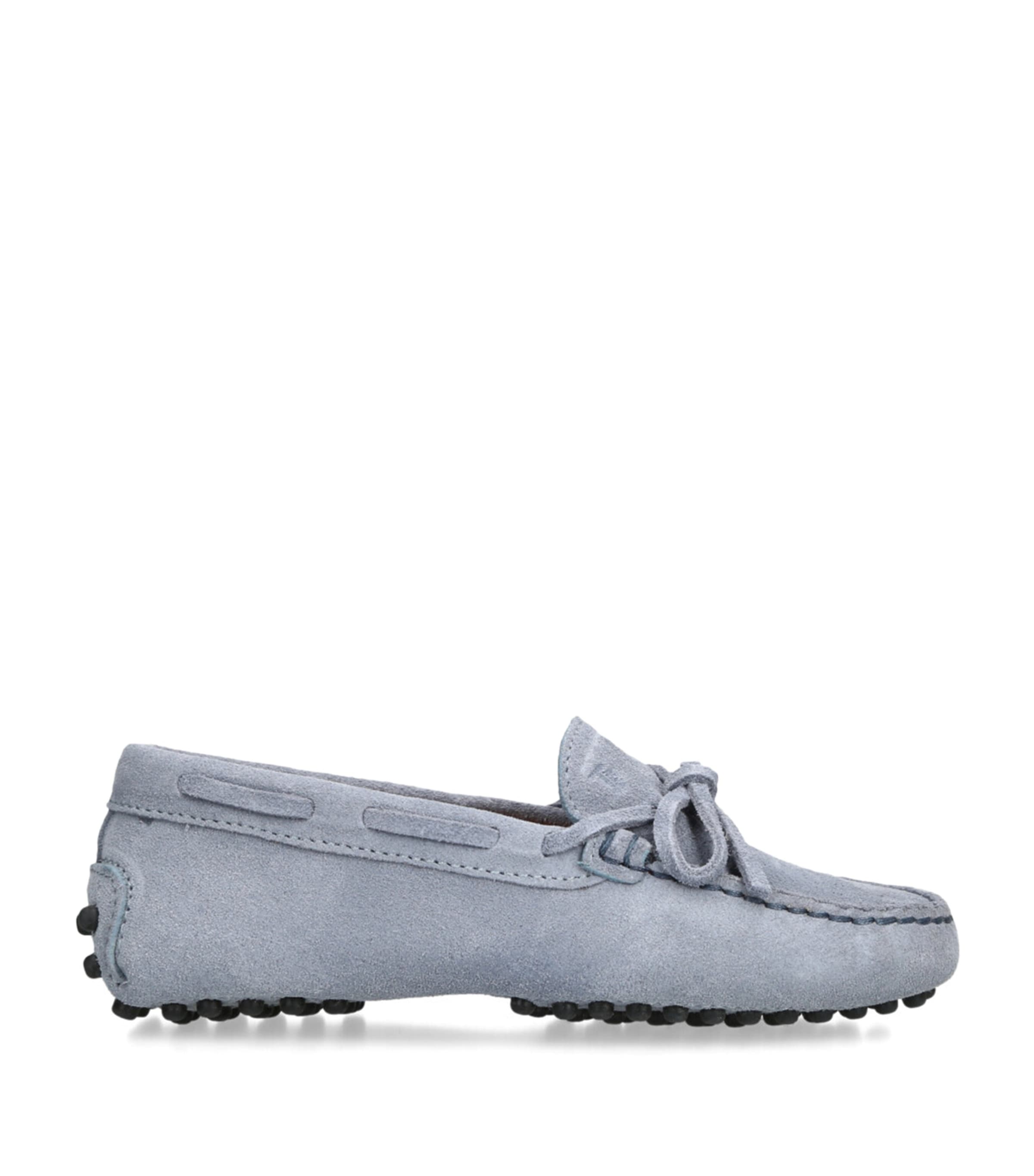 Tod's Suede Gommino Driving Shoes In Blue
