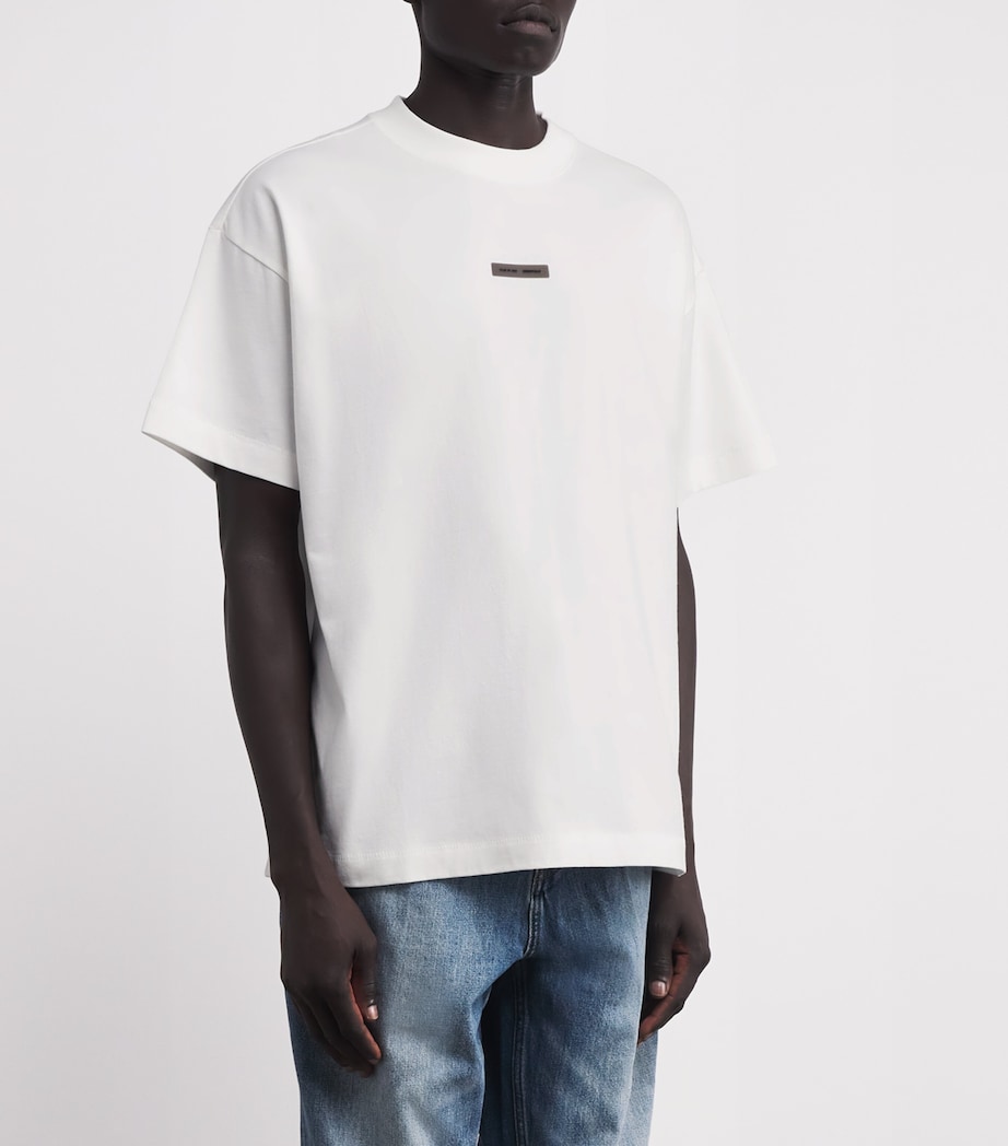 Cotton Oversized Logo T-Shirt BRIGHT WHITE Image 3