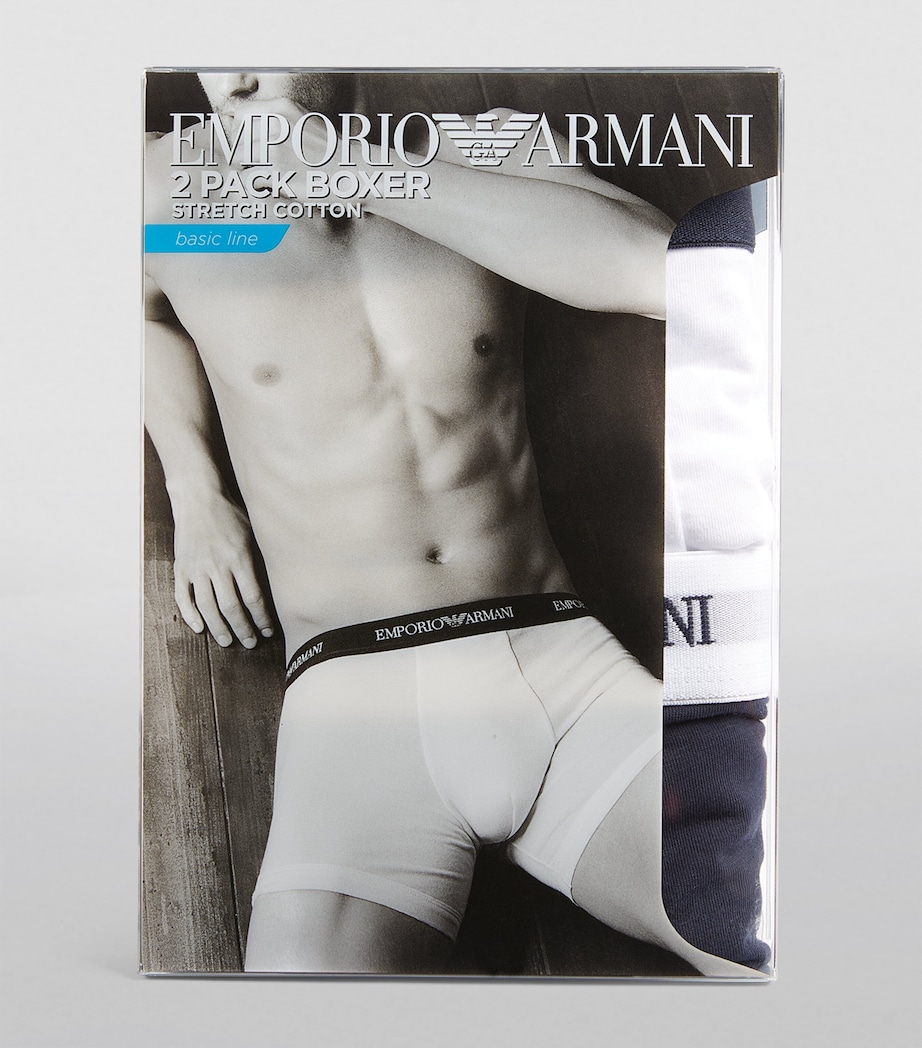 Stretch-Cotton Boxer Briefs (Pack of 2) 10410 WHITE Image 4