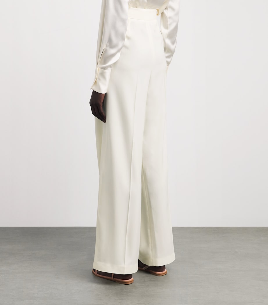 Eleventy Womens Wool-Blend Straight Trousers Avorio Image 5