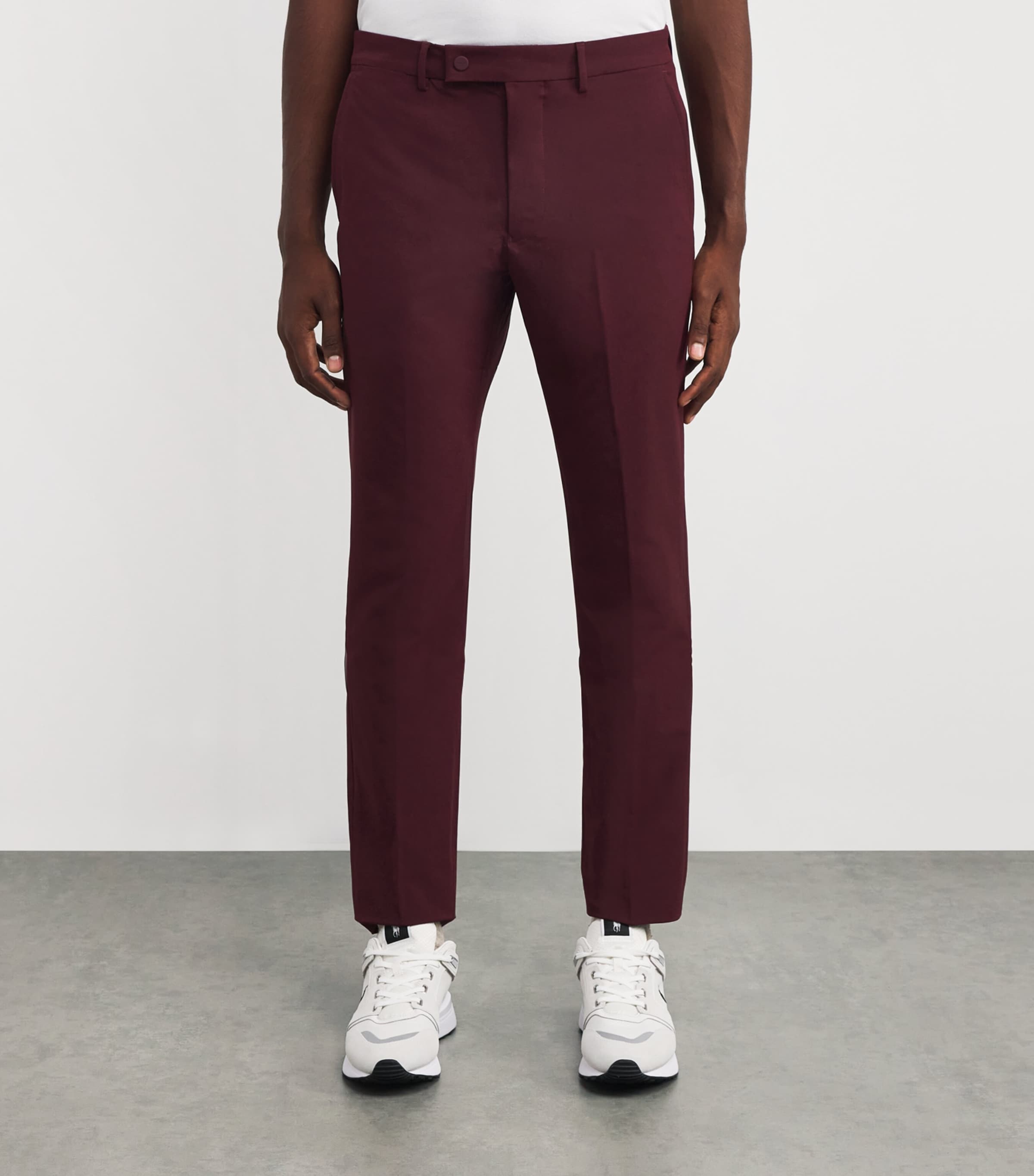 Performance Twill Slim Trousers RICH RUBY Image 3