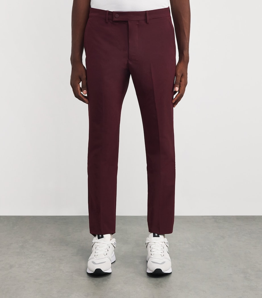 Performance Twill Slim Trousers RICH RUBY Image 3