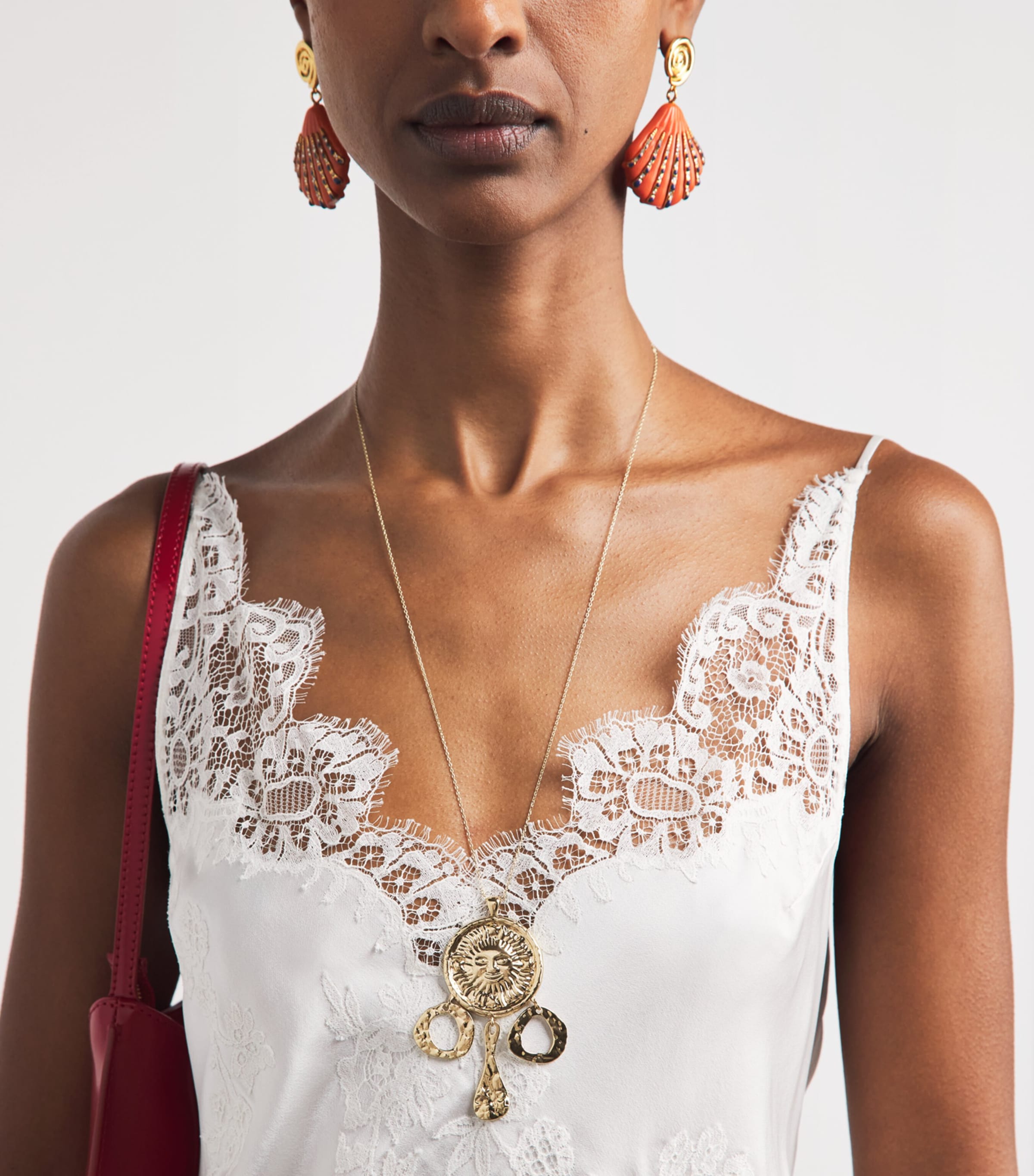 Rixo Gold-Plated Zahra Pendant Necklace Gold Image 2
