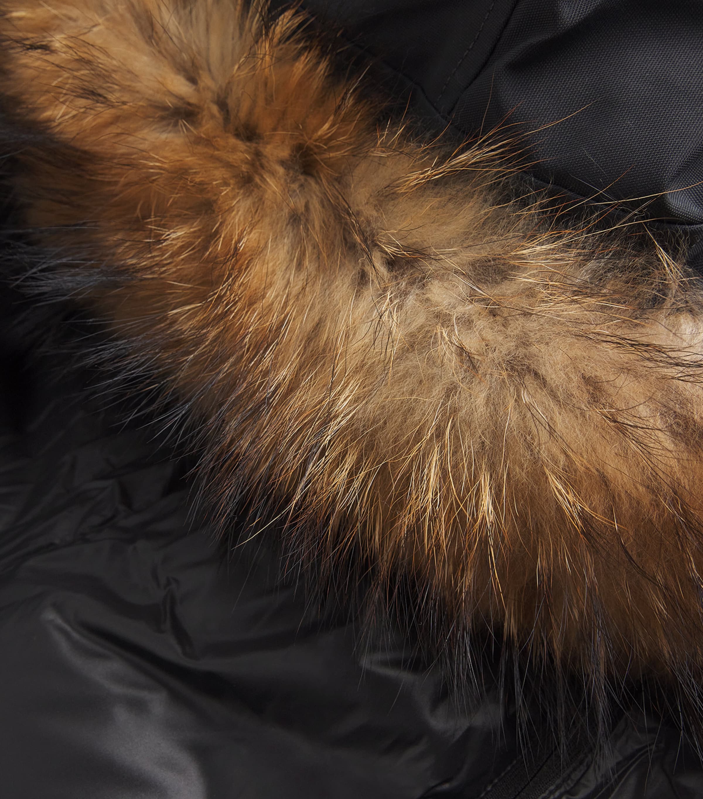 Down Racoon Fur-Trim Jeni-FZ Coat C0001BLACK Image 5