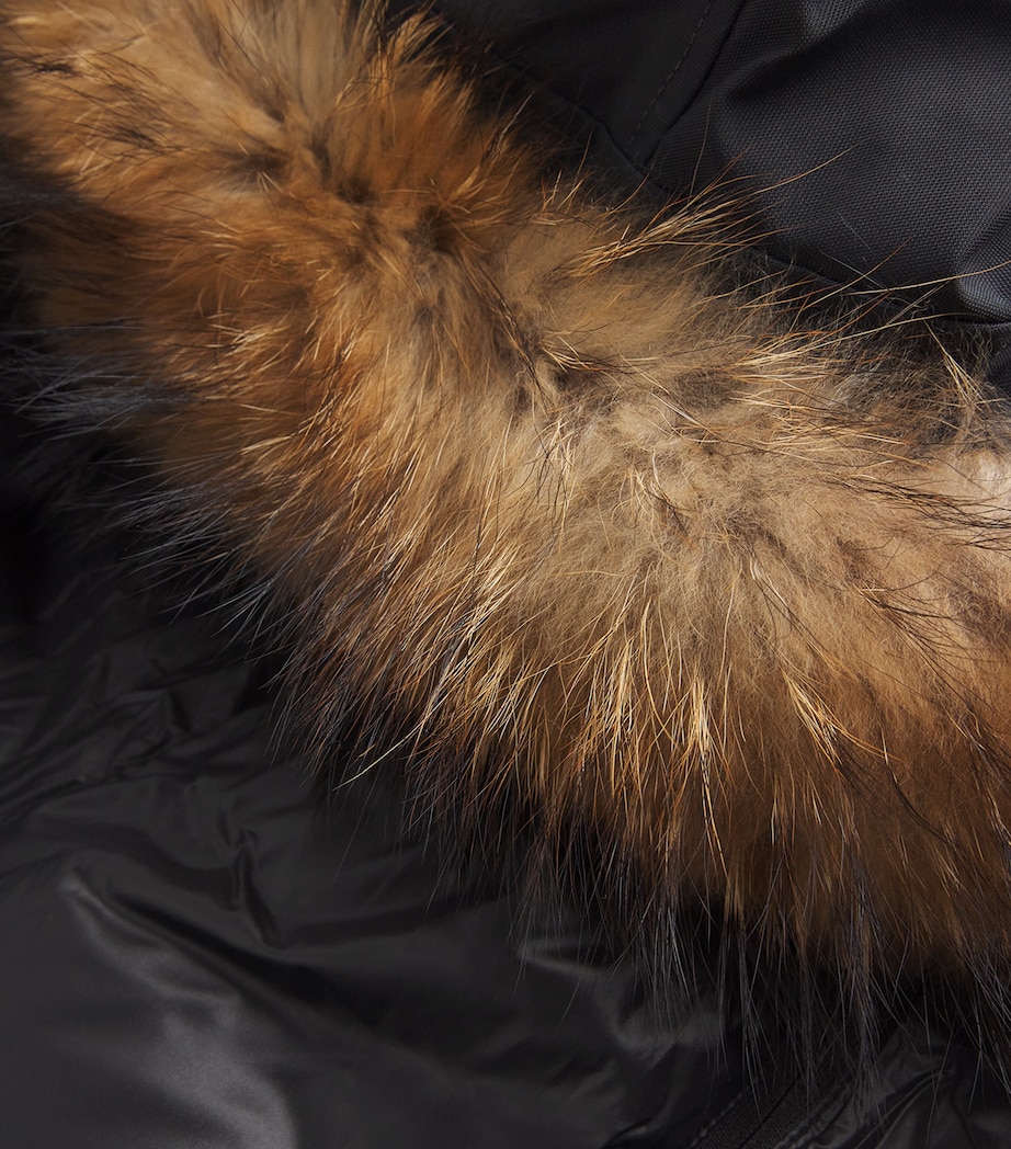 Down Racoon Fur-Trim Jeni-FZ Coat C0001BLACK Image 5