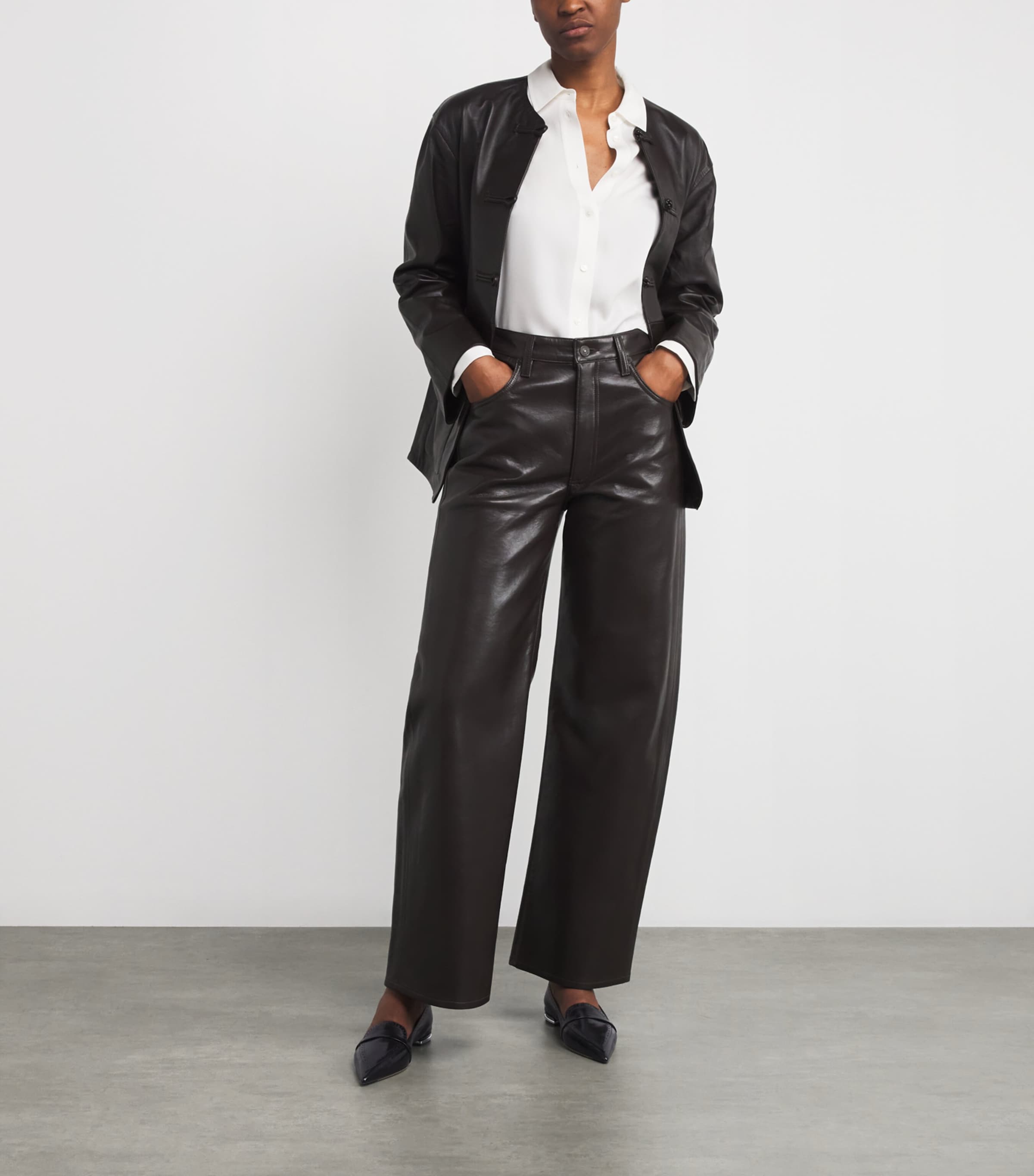 Leather Dora Loafers BLACK Image 5