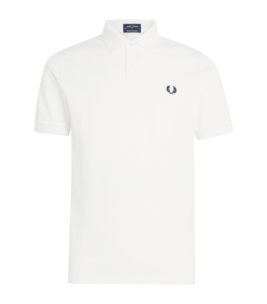 Cotton Logo Polo Shirt 100 WHITE NAVY Image 1
