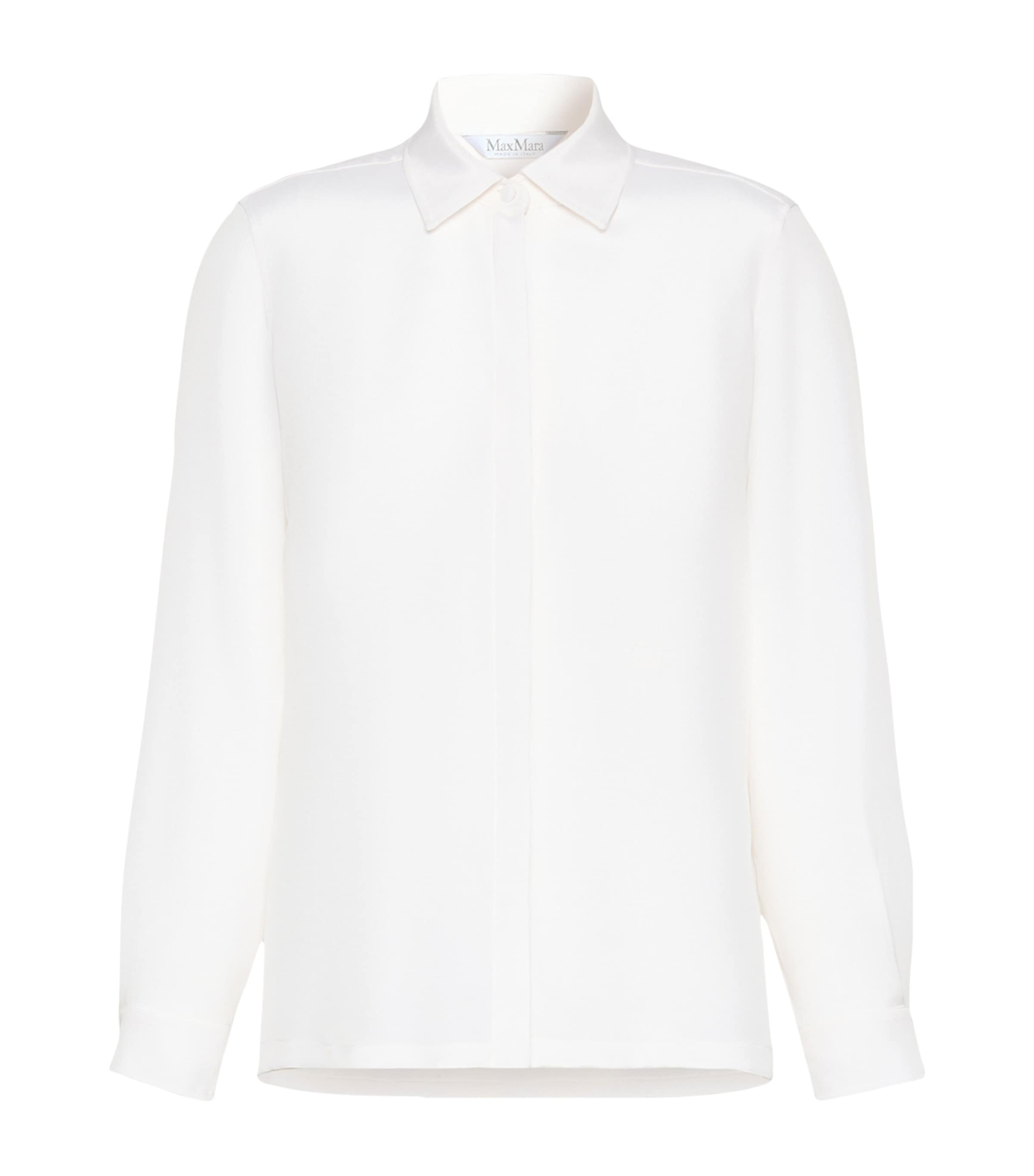 Max Mara Womens Silk Shirt White Image 1
