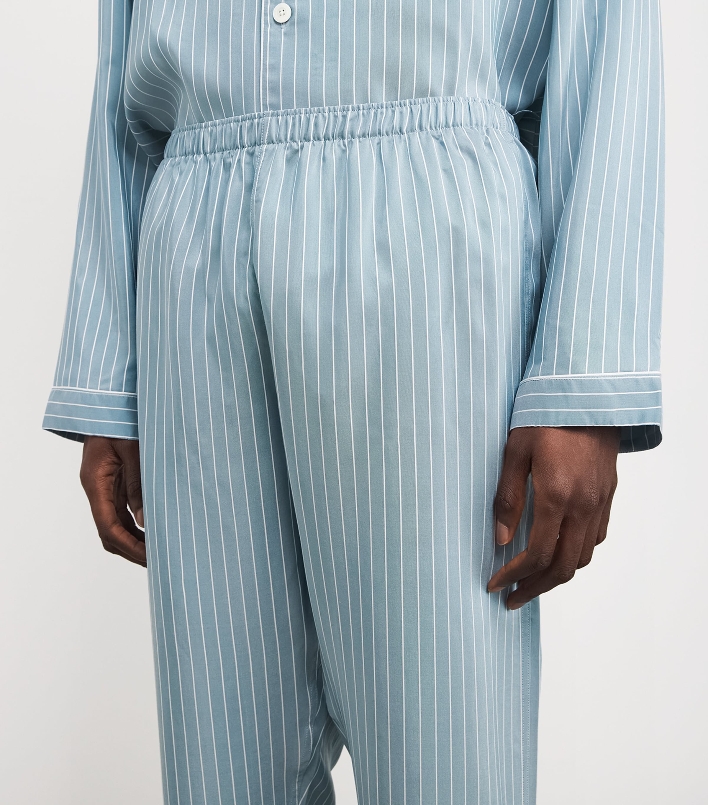 Pinstripe Pyjama Set 527 AQUA STRIPES Image 6
