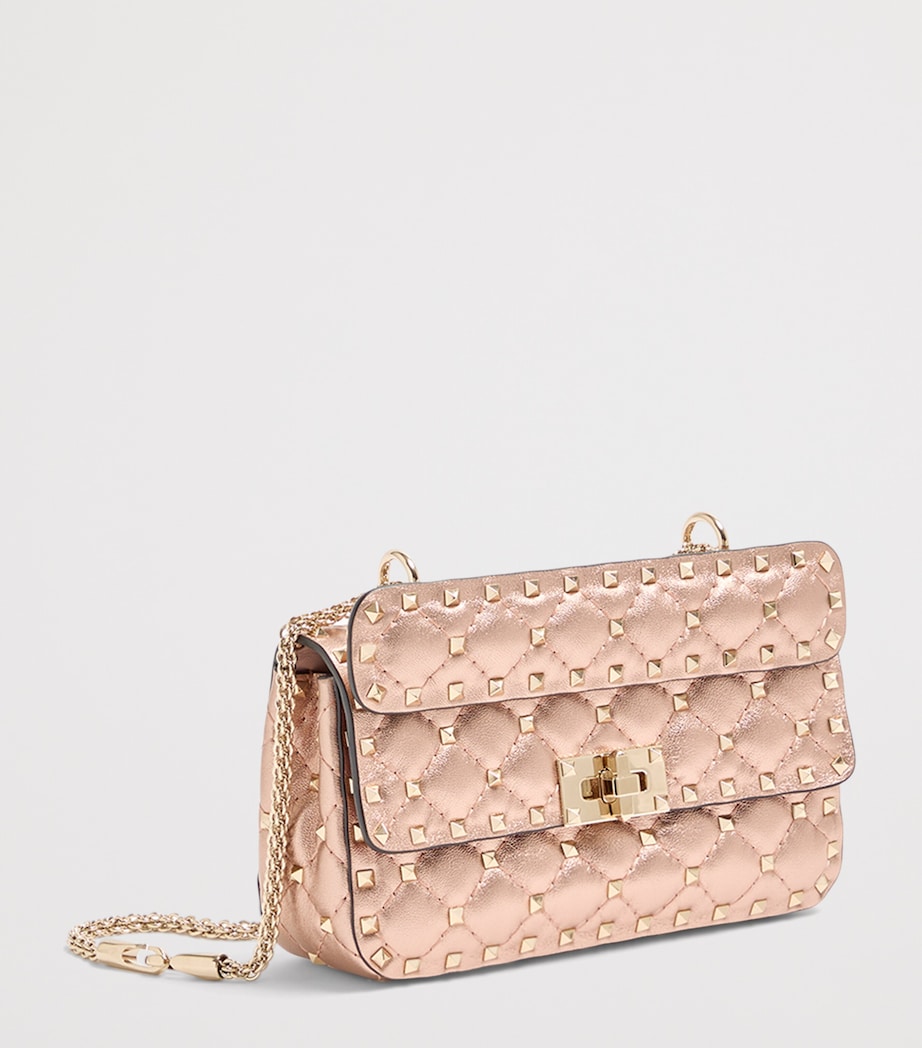Small Leather Rockstud Spike Top-Handle Bag GF9 Image 2