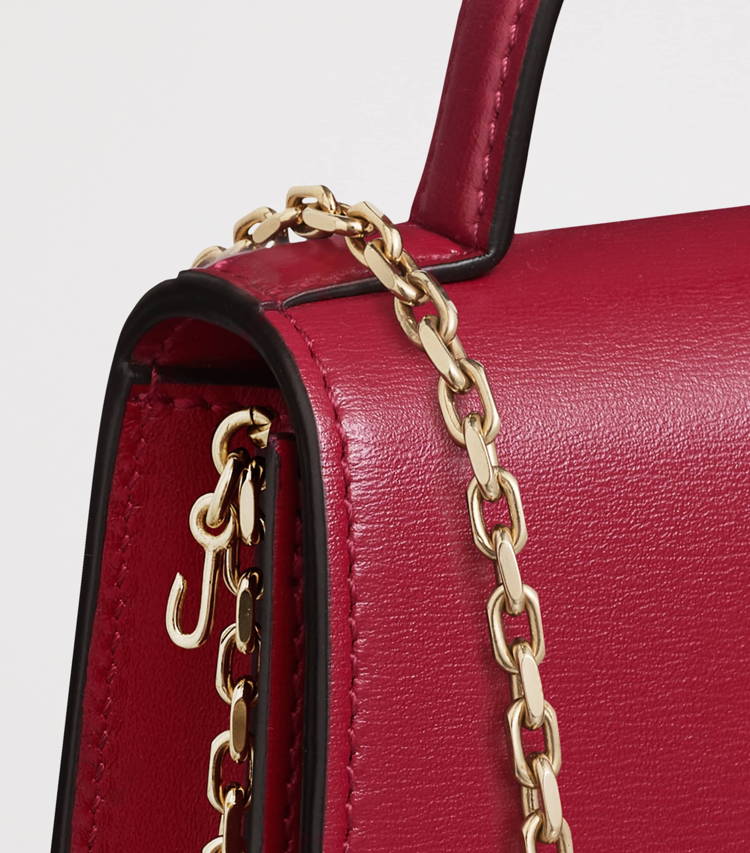 Cartier Micro Leather Panthère de Cartier Top-Handle Bag Cherry Red Image 6