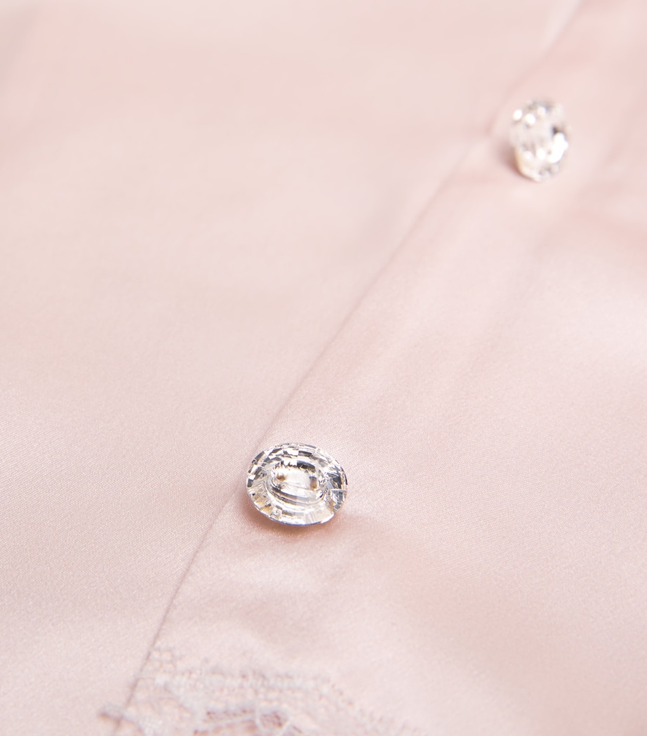 Silk Lace-Trim Luella Pyjama Set PINK Image 5