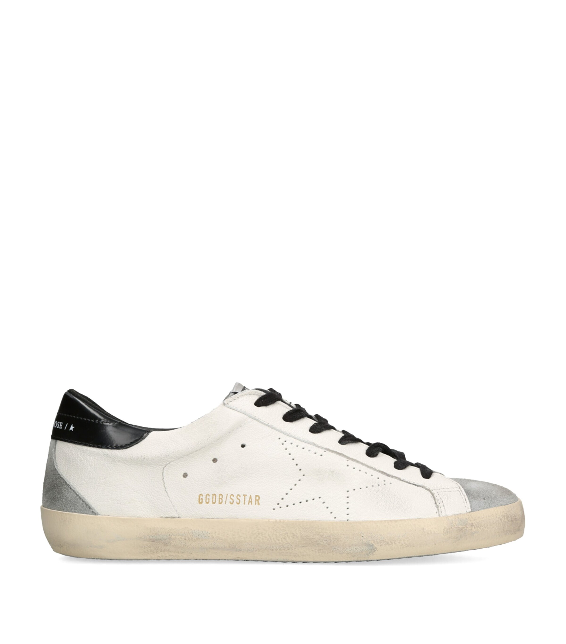 Golden Goose Deluxe Brand White Low Top Sneakers With Suede Toe