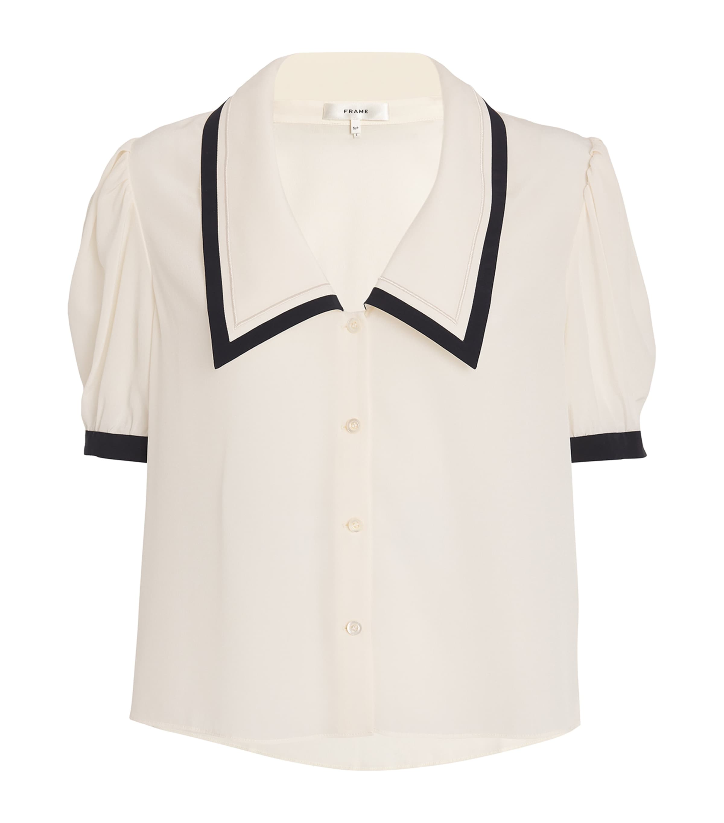 Frame Silk Blouse In Ivory