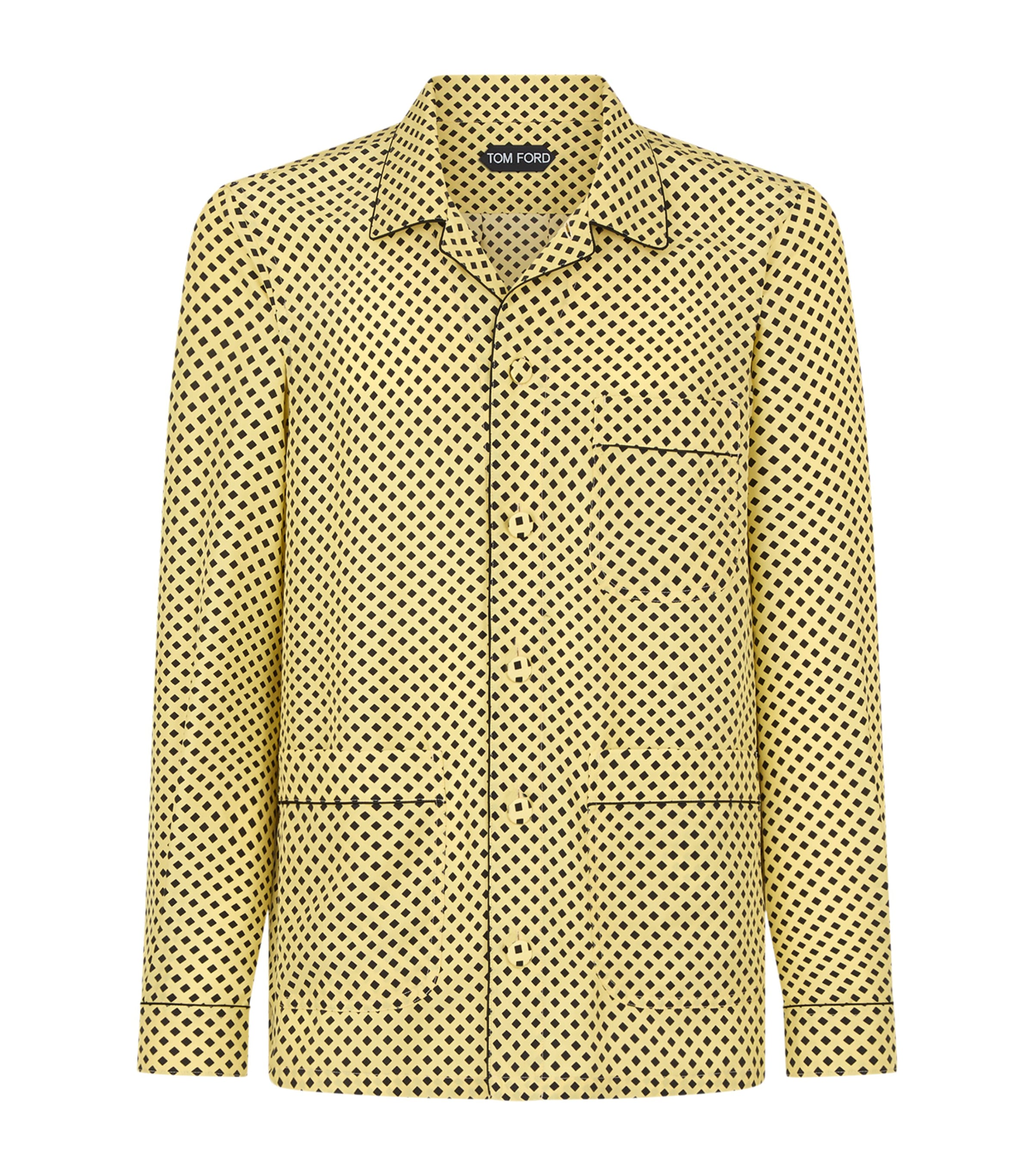 TOM FORD Mens Silk Polka-Dot Shirt Yna Image 1