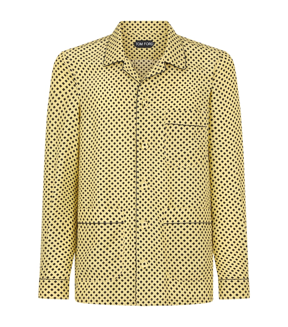 TOM FORD Mens Silk Polka-Dot Shirt Yna Image 1