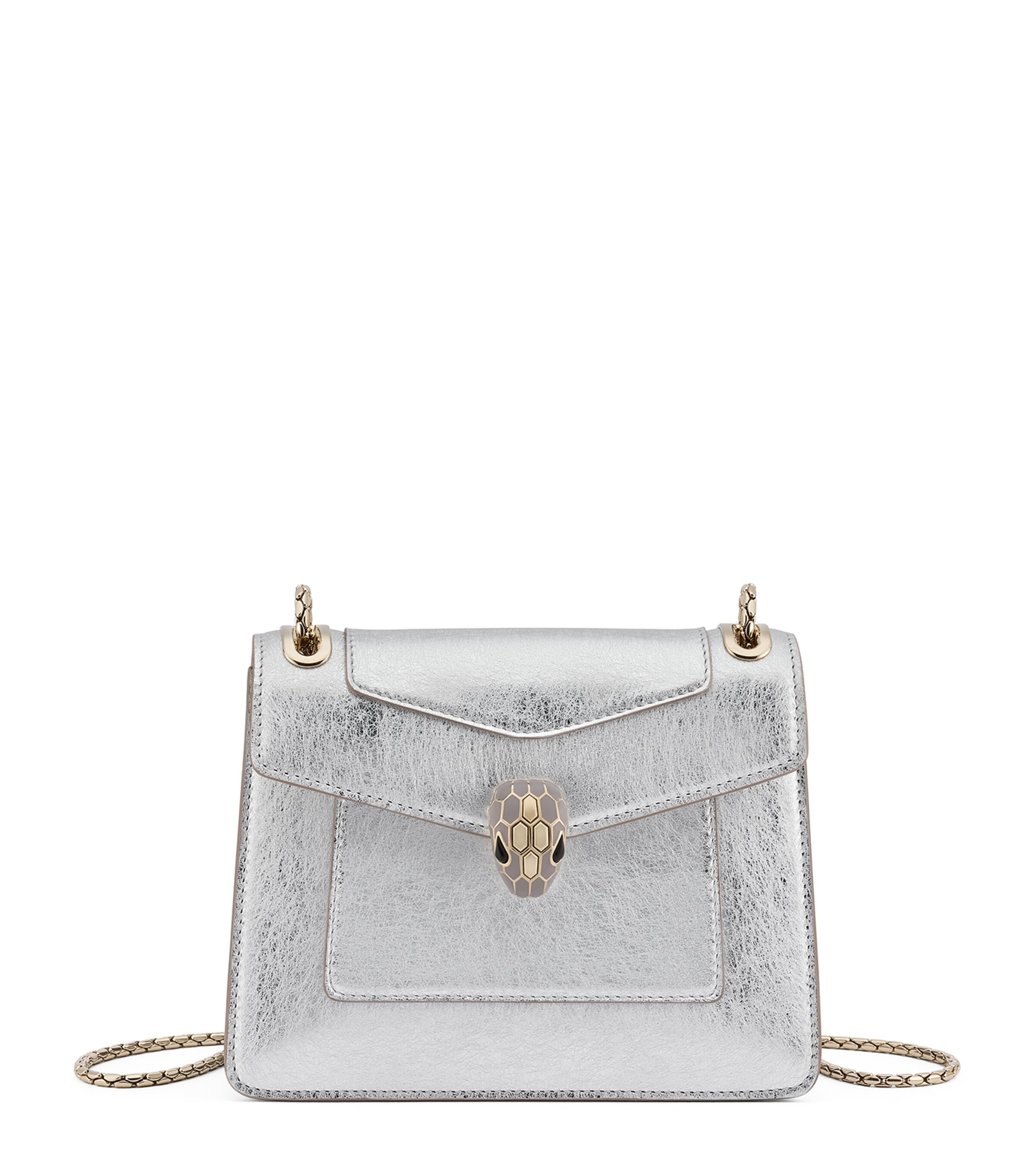 Bvlgari Silver Small Serpenti Forever Day-to-Night Shoulder Bag