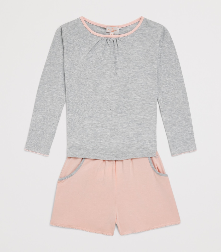 Homebody Kids Jersey Pyjama Shorts (4-16 Years) Pink Image 3